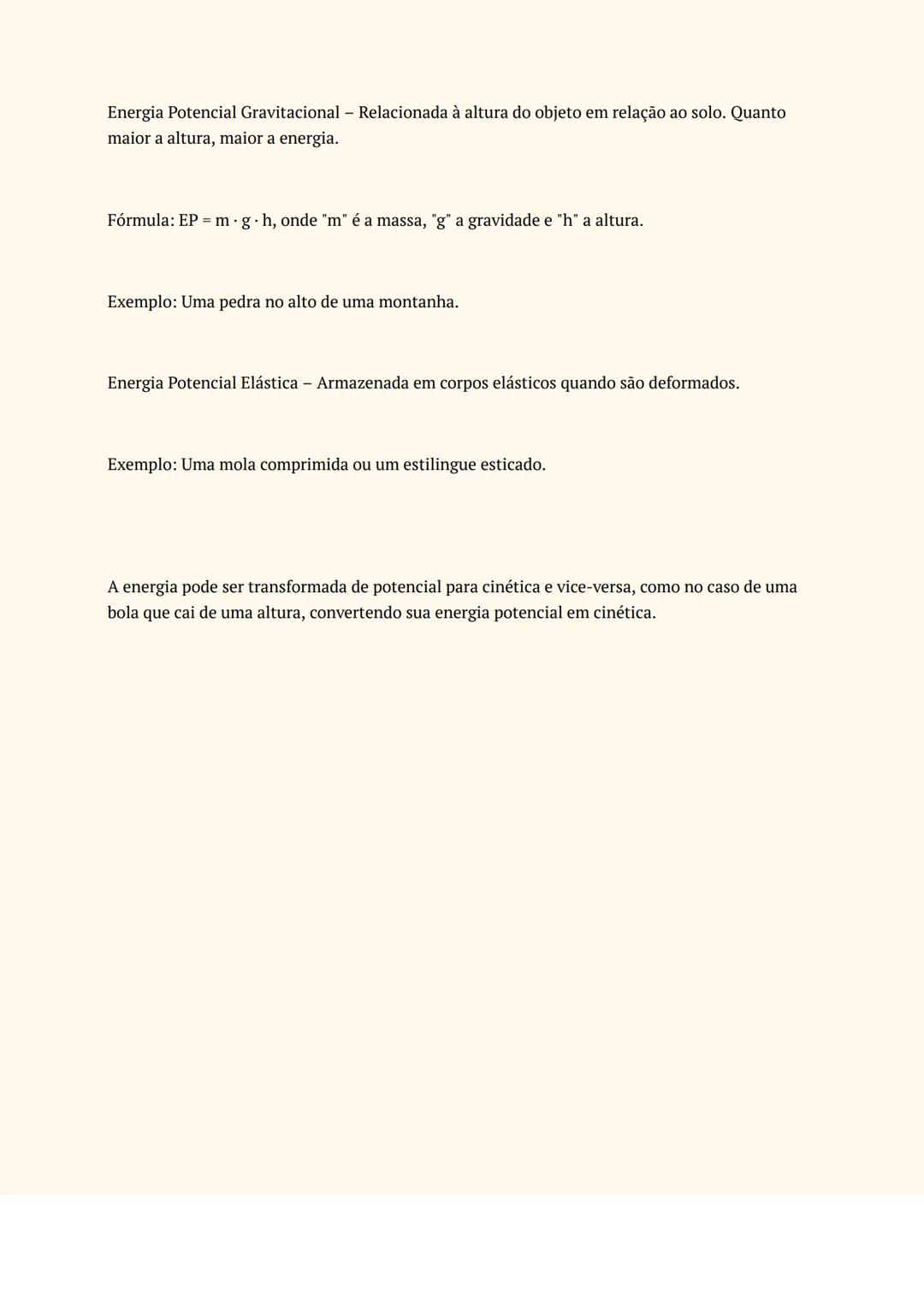 # FÍSICA
Observações
Introdução: o que é energia cinética e potencial??
A energia mecânica pode ser dividida em energia cinética e energi