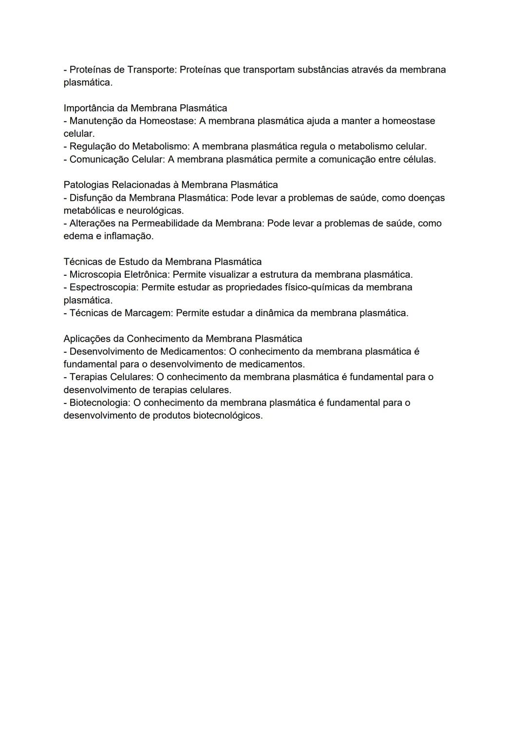 # Estrutura da Membrana Plasmática
A membrana plasmática é uma estrutura lipoprotéica que envolve a célula e regula o fluxo
de substâncias e