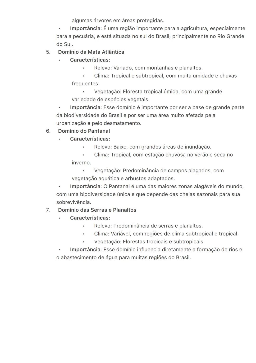 # Domínios Morfoclimáticos
Os domínios morfoclimáticos são divisões do espaço geográfico que têm como base a
combinação de características
