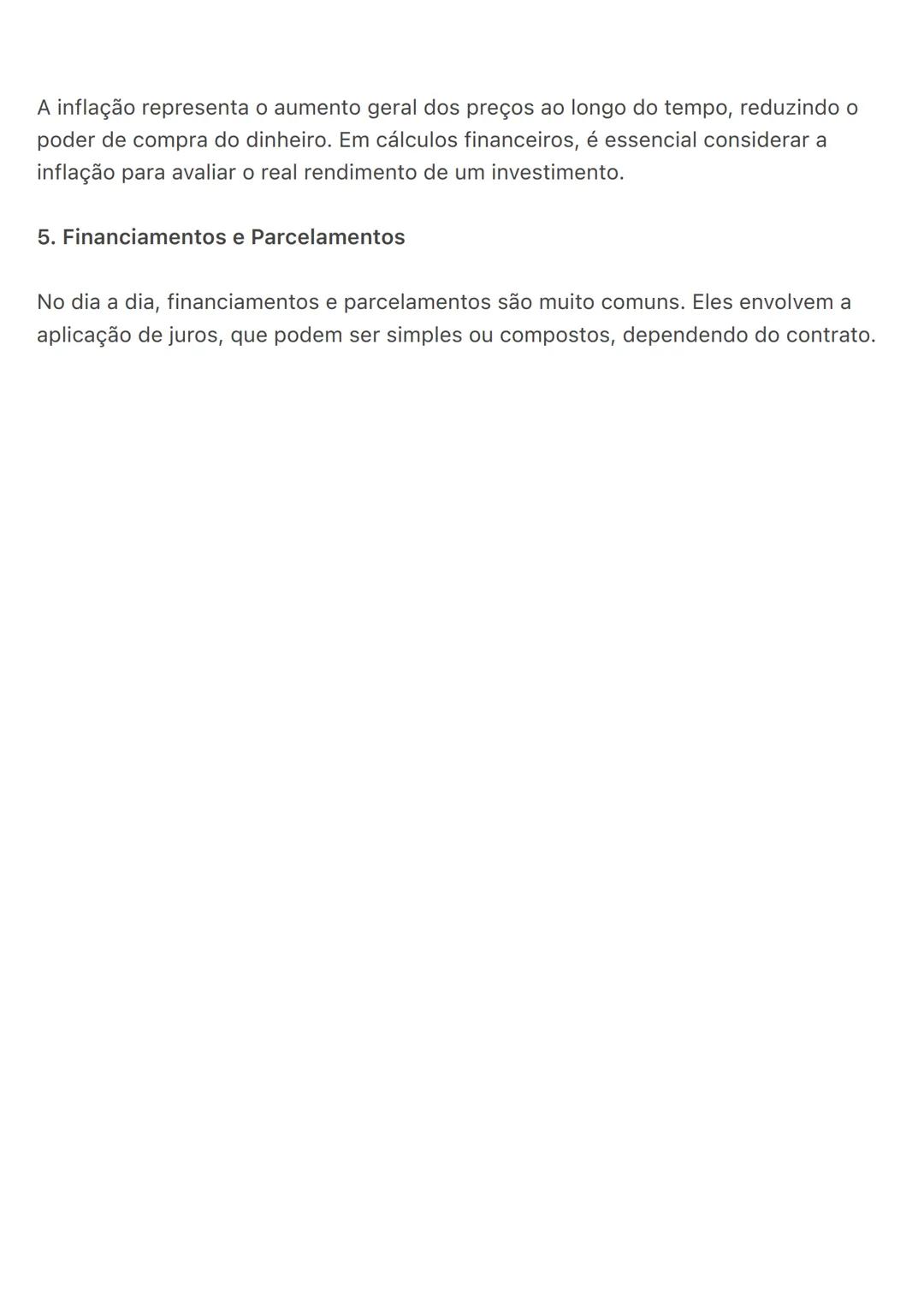 # Matemática Financeira
A matemática financeira é a área da matemática que estuda o comportamento do
dinheiro ao longo do tempo, consideran
