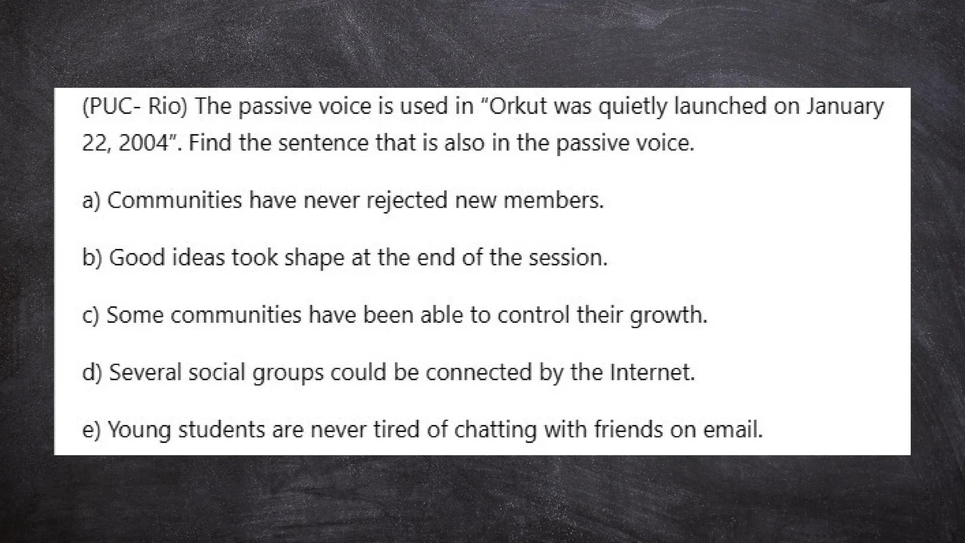 # PASSIVE VOICE
CHAPTER 20 # Active voice e Passive voice
- John helps his sister
- His sister is helped by John
- John is helping his sis