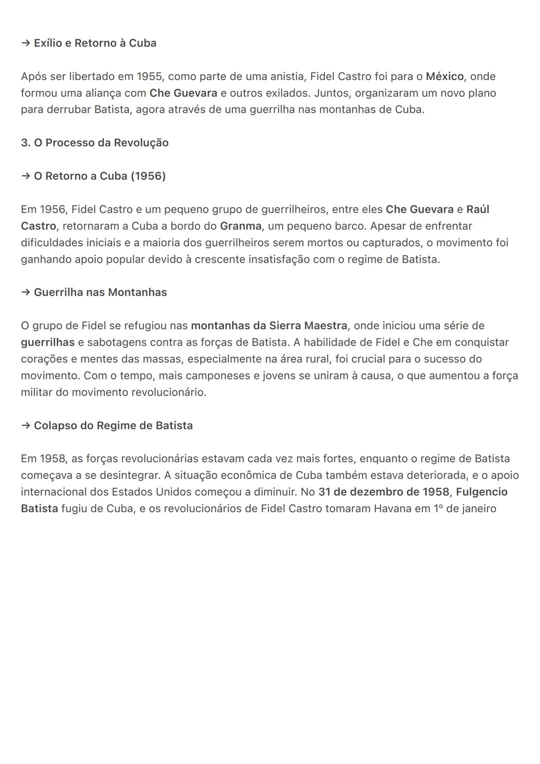 # Revolução Cubana (1953-1959)
A Revolução Cubana foi um movimento revolucionário que culminou na derrubada do regime
ditatorial de Fulgenc