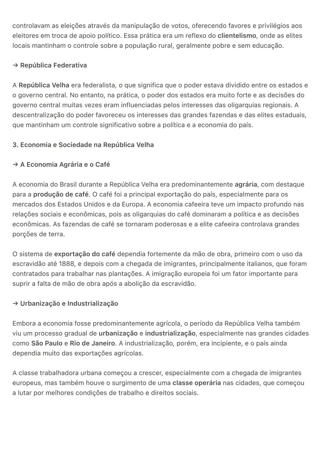 # República Velha (1889-1930)
A República Velha, também conhecida como Primeira República do Brasil, foi o período que se
estendeu de 1889