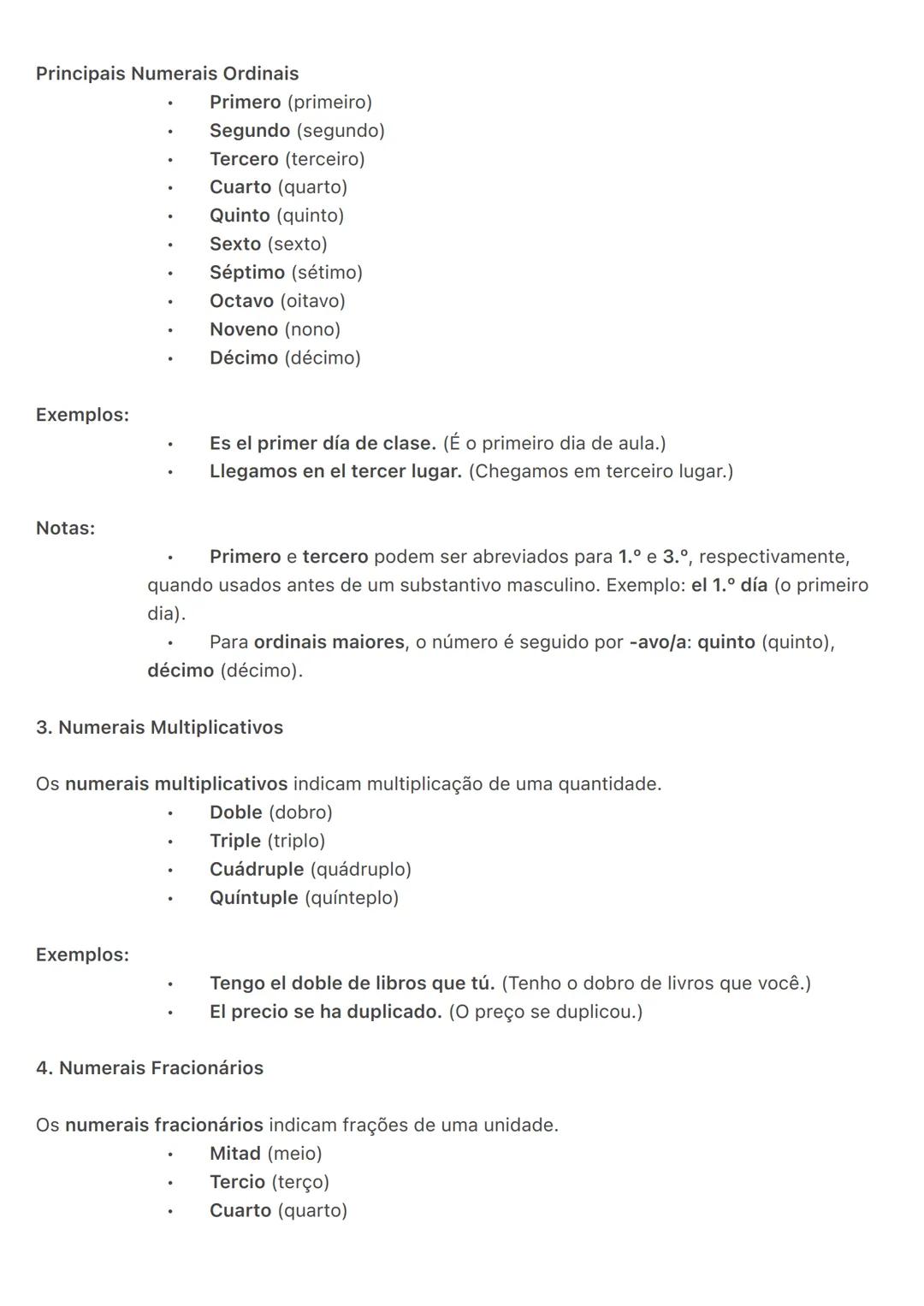 # Os numerais em espanhol
1. Numerais Cardinais
Os numerais cardinais indicam a quantidade de algo.
Principais Numerais Cardinais
* Un