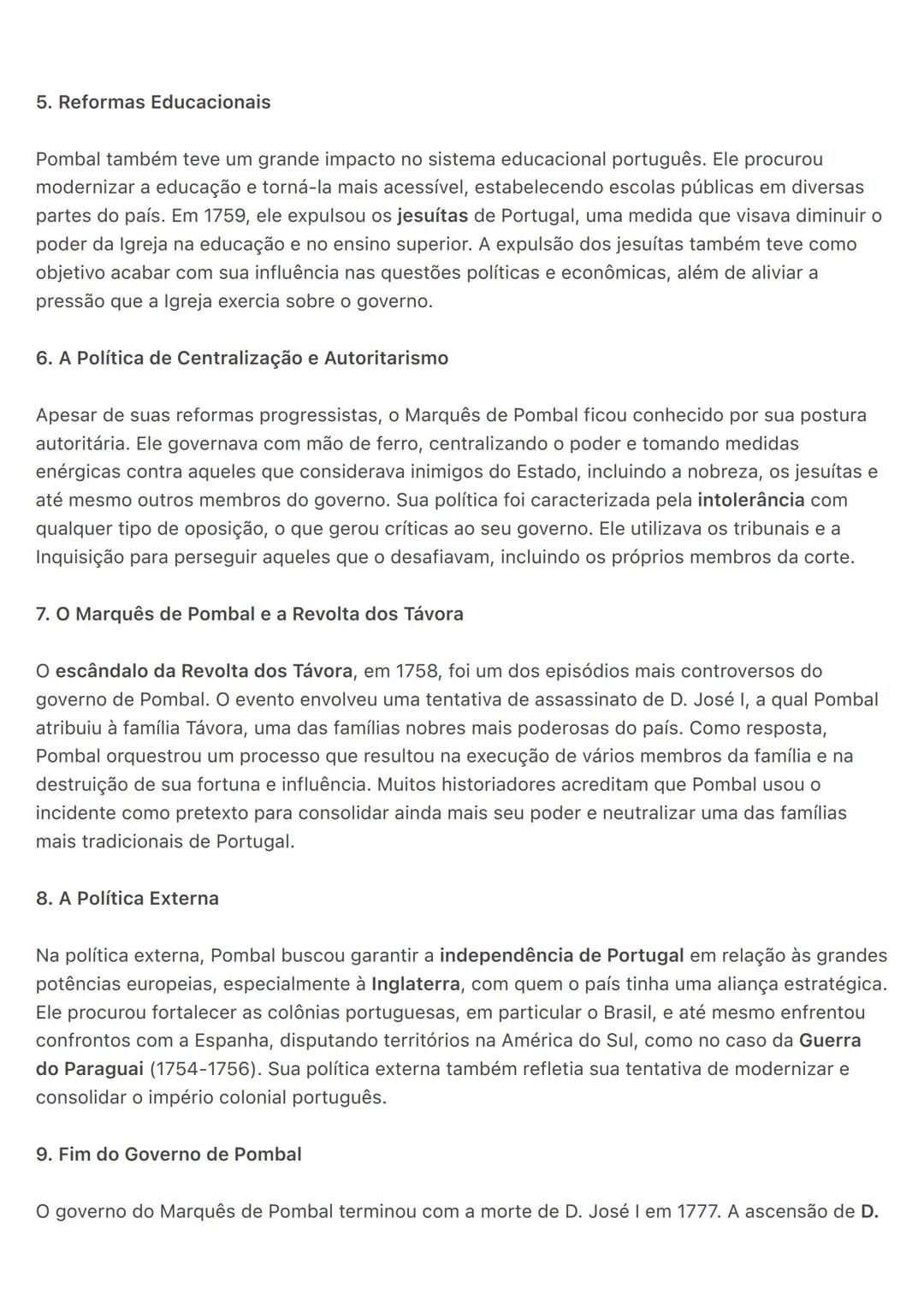 # O Marquês de Pombal
- cujo nome verdadeiro era Sebastião José de Carvalho e Melo, foi uma das figuras mais
influentes da história de Port