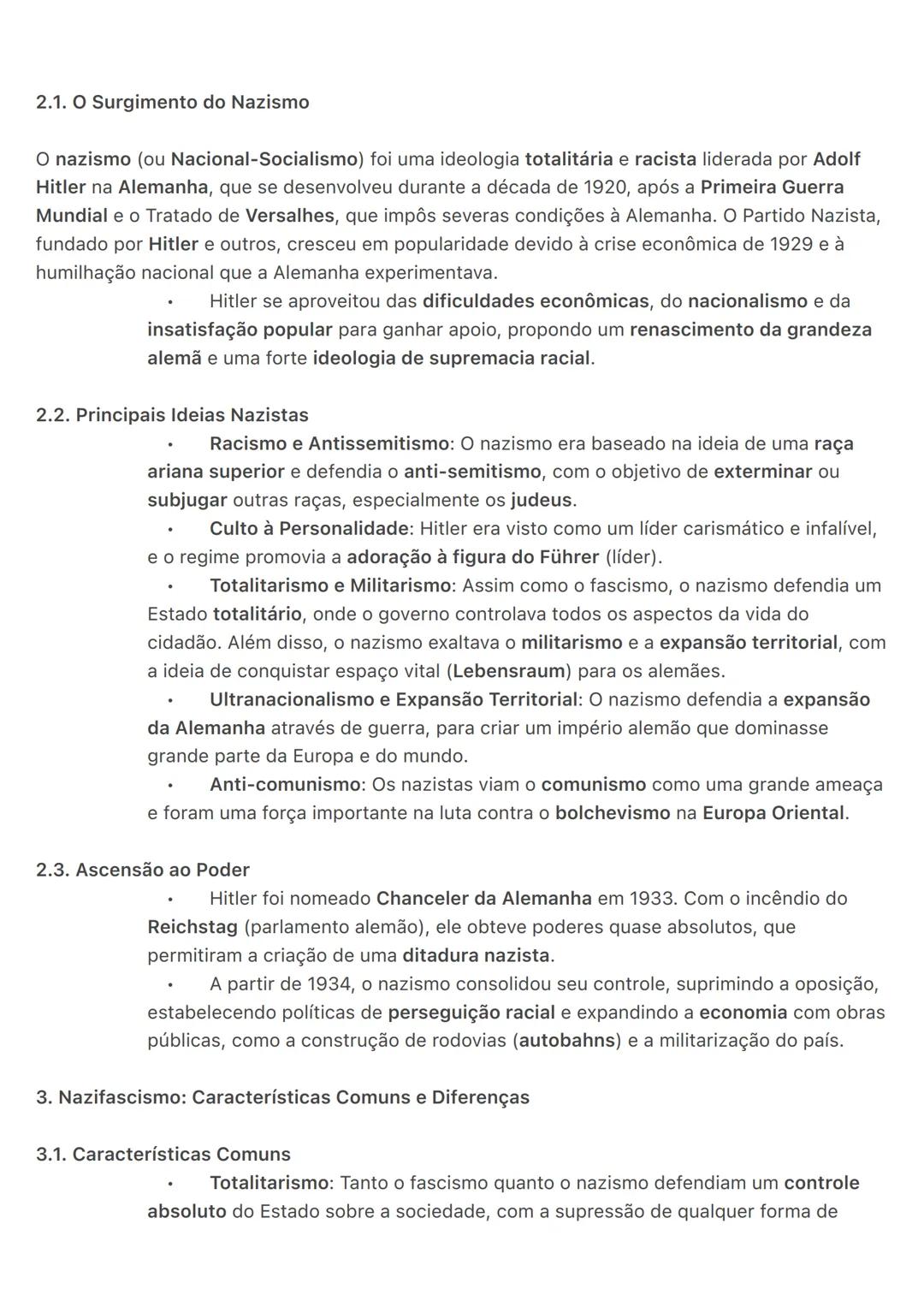 # Nazifascismo: O Nazismo e o Fascismo
O nazifascismo refere-se à combinação de duas ideologias autoritárias, o nazismo e o
fascismo, que s