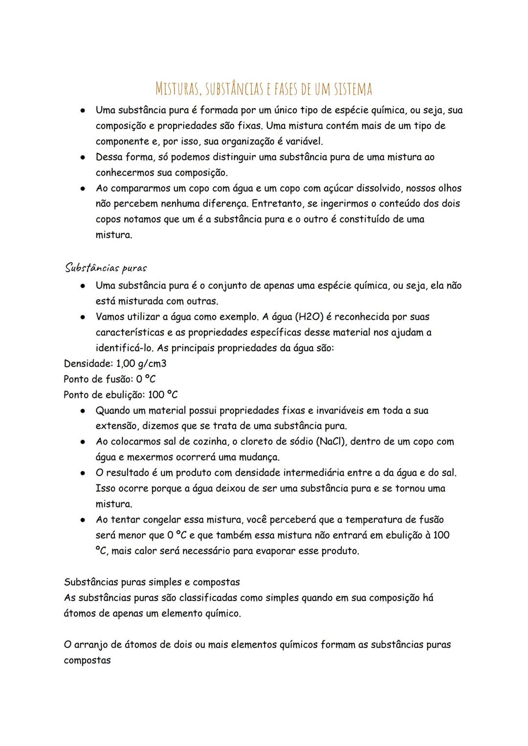# Materiais e suas propriedades
- Matéria é tudo o que tem massa e ocupa lugar no espaço.
- As propriedades podem ser classificadas em gera