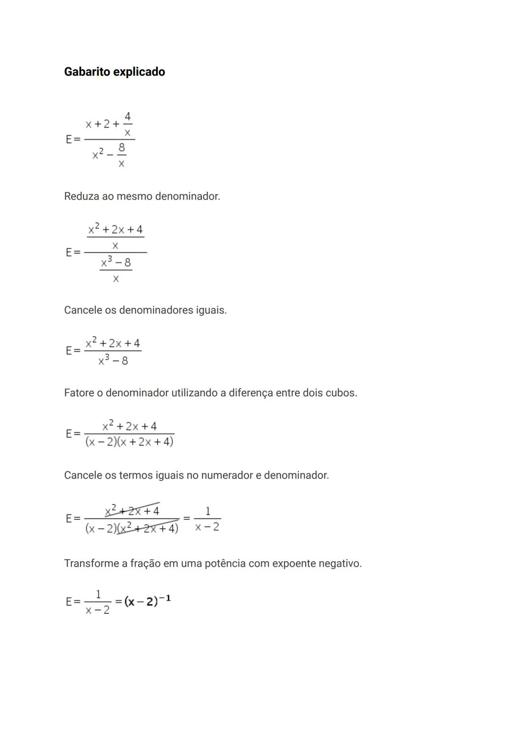 # Exercícios de fatoração de polinômios
resolvidos
A fatoração é utilizada na álgebra, geometria, análise numérica e diversos
campos da mate