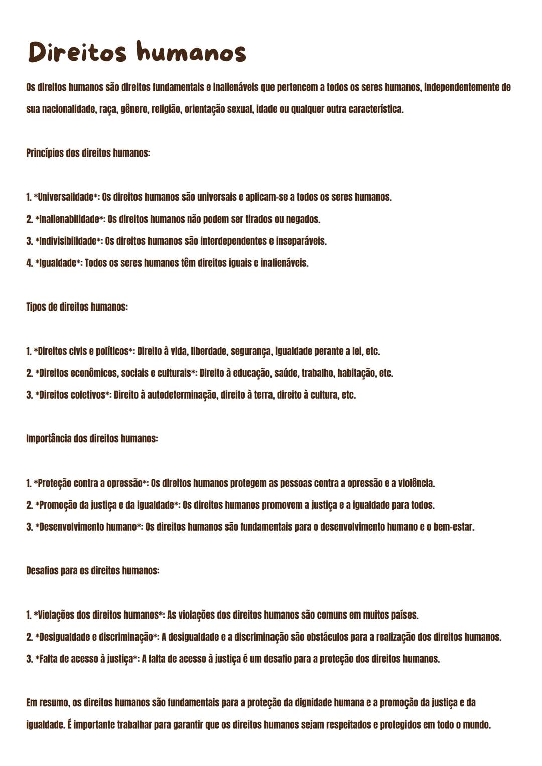 # Direitos humanos
Os direitos humanos são direitos fundamentais e inalienáveis que pertencem a todos os seres humanos, independentemente d