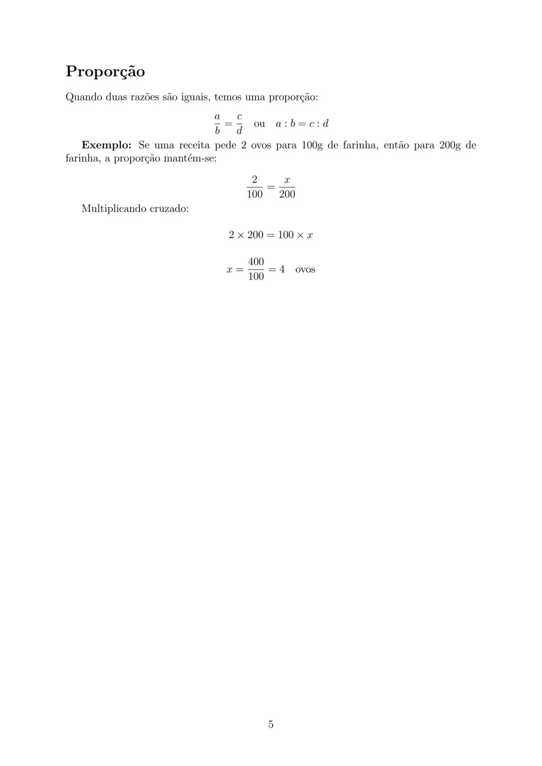 # Razão e Proporção
Matemática para Todos
March 4, 2025
1 # Introdução
Razão e proporção são conceitos fundamentais na matemática, ampla