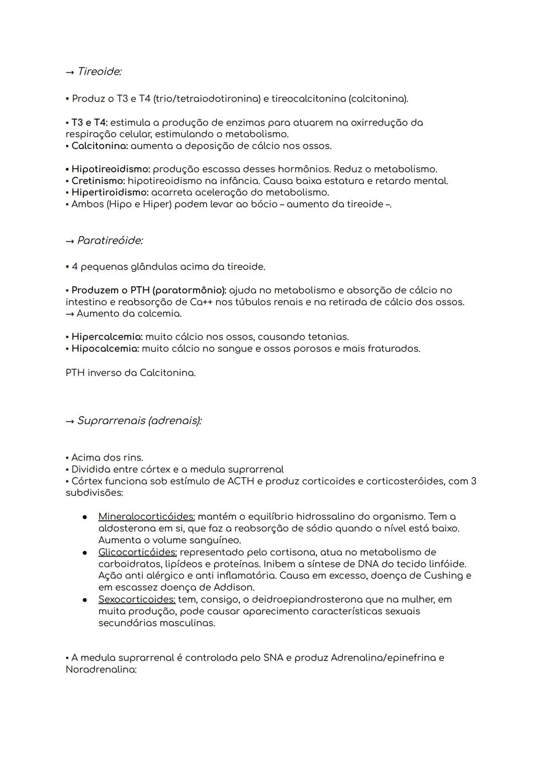 --- OCR Start ---
SISTEMA ENDOCRINO:
O que é?
Manda hormônios para órgãos alvo através da corrente sanguínea. Os hormônios
são substâncias q