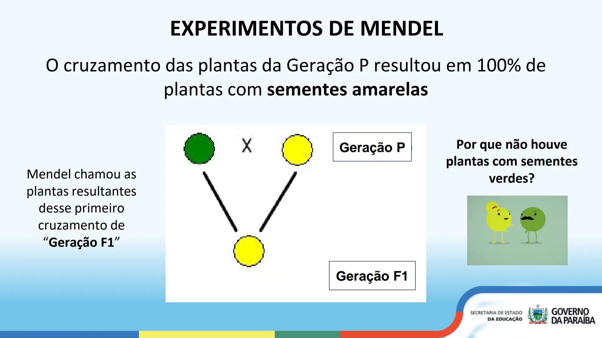 --- OCR Start ---
PRIMEIRA LEI DE MENDEL
3ª Série
ESCOLA Escola
CIDADÁ Integral
SECRETARIA DE ESTADO
DA EDUCAÇÃO
GOVERNO
DA PARAÍBA
--- OCR