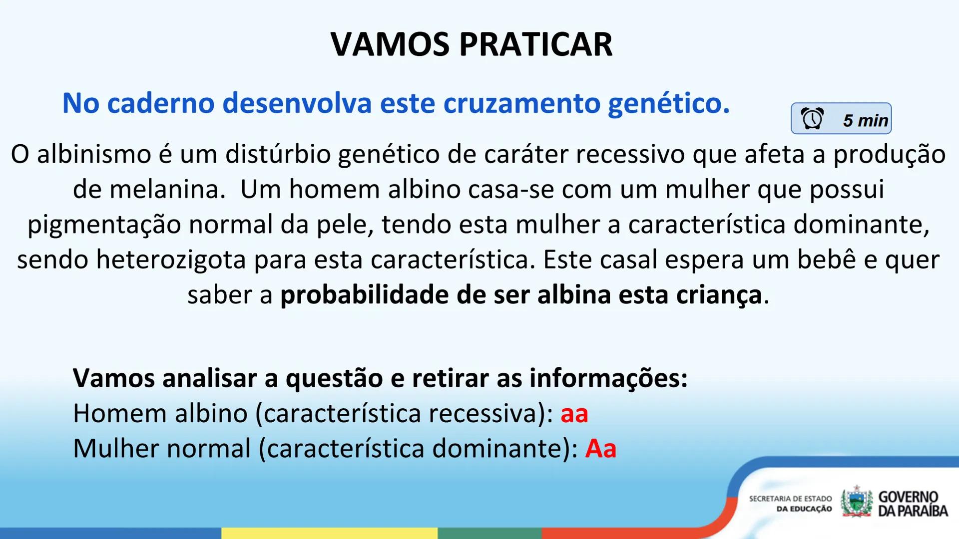 --- OCR Start ---
PRIMEIRA LEI DE MENDEL
3ª Série
ESCOLA Escola
CIDADÁ Integral
SECRETARIA DE ESTADO
DA EDUCAÇÃO
GOVERNO
DA PARAÍBA
--- OCR