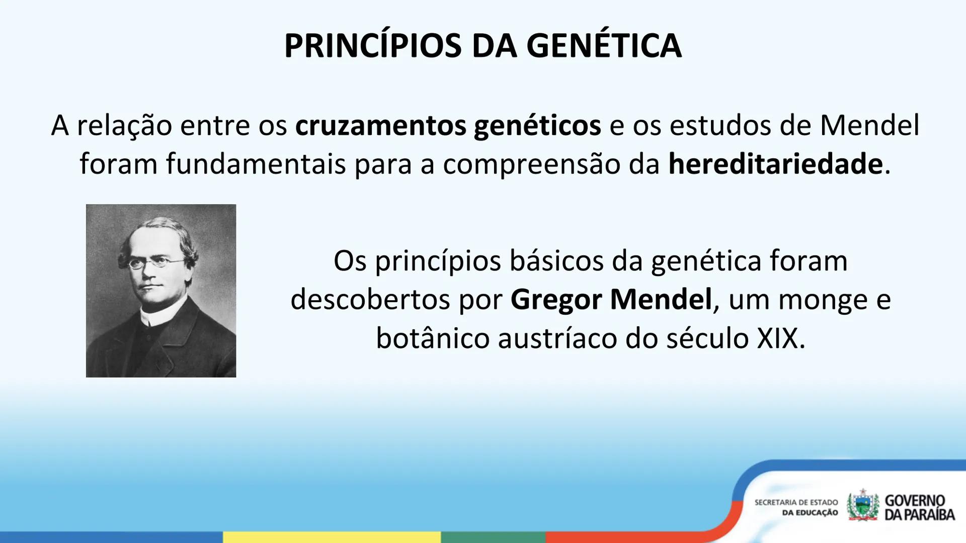 --- OCR Start ---
PRIMEIRA LEI DE MENDEL
3ª Série
ESCOLA Escola
CIDADÁ Integral
SECRETARIA DE ESTADO
DA EDUCAÇÃO
GOVERNO
DA PARAÍBA
--- OCR