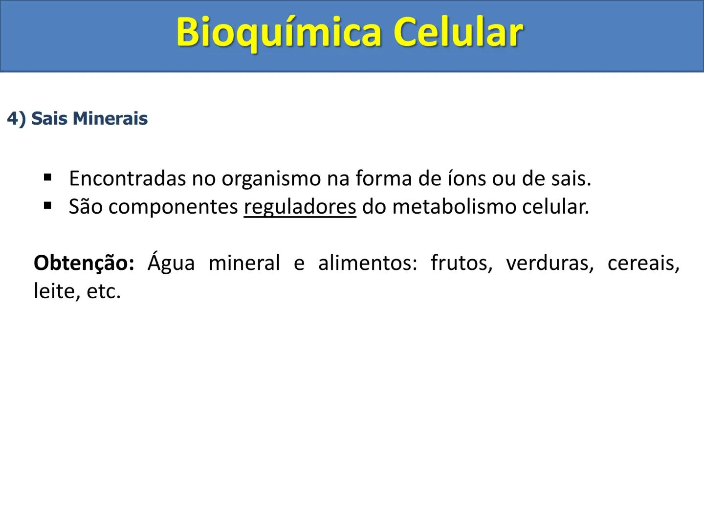 # Bioquímica Celular (Aulas 3, 4 e 5) # Bioquímica Celular
1) Introdução
A bioquímica celular é o ramo da biologia que estuda a composição