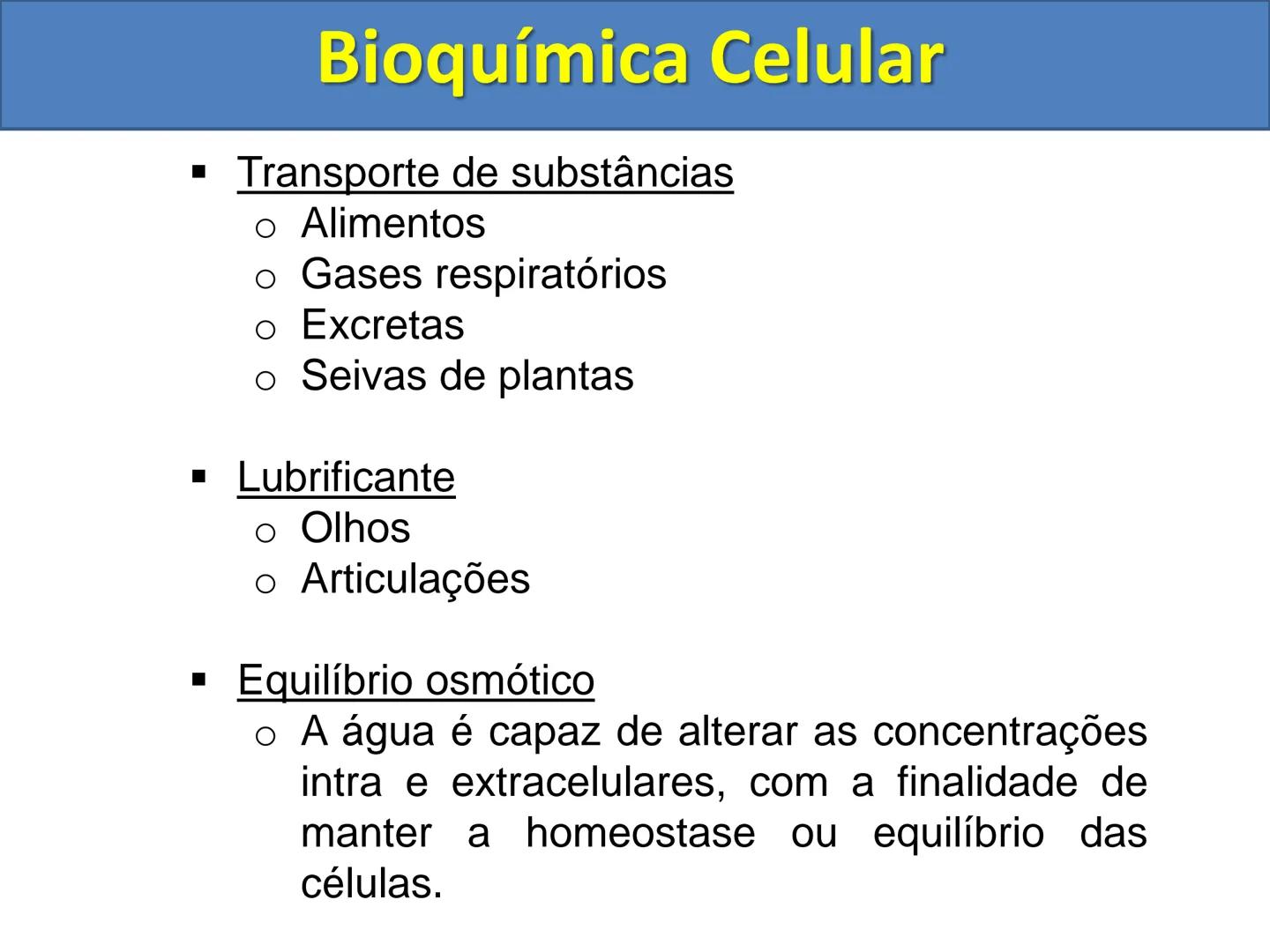 # Bioquímica Celular (Aulas 3, 4 e 5) # Bioquímica Celular
1) Introdução
A bioquímica celular é o ramo da biologia que estuda a composição
