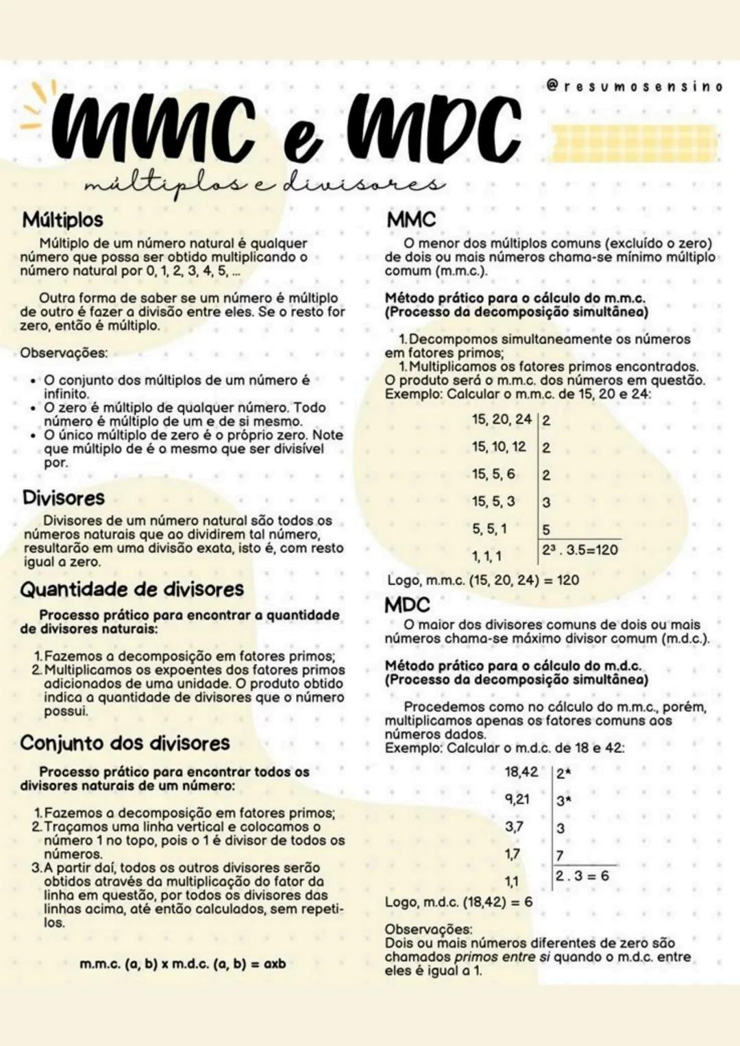 Múltiplos e divisores