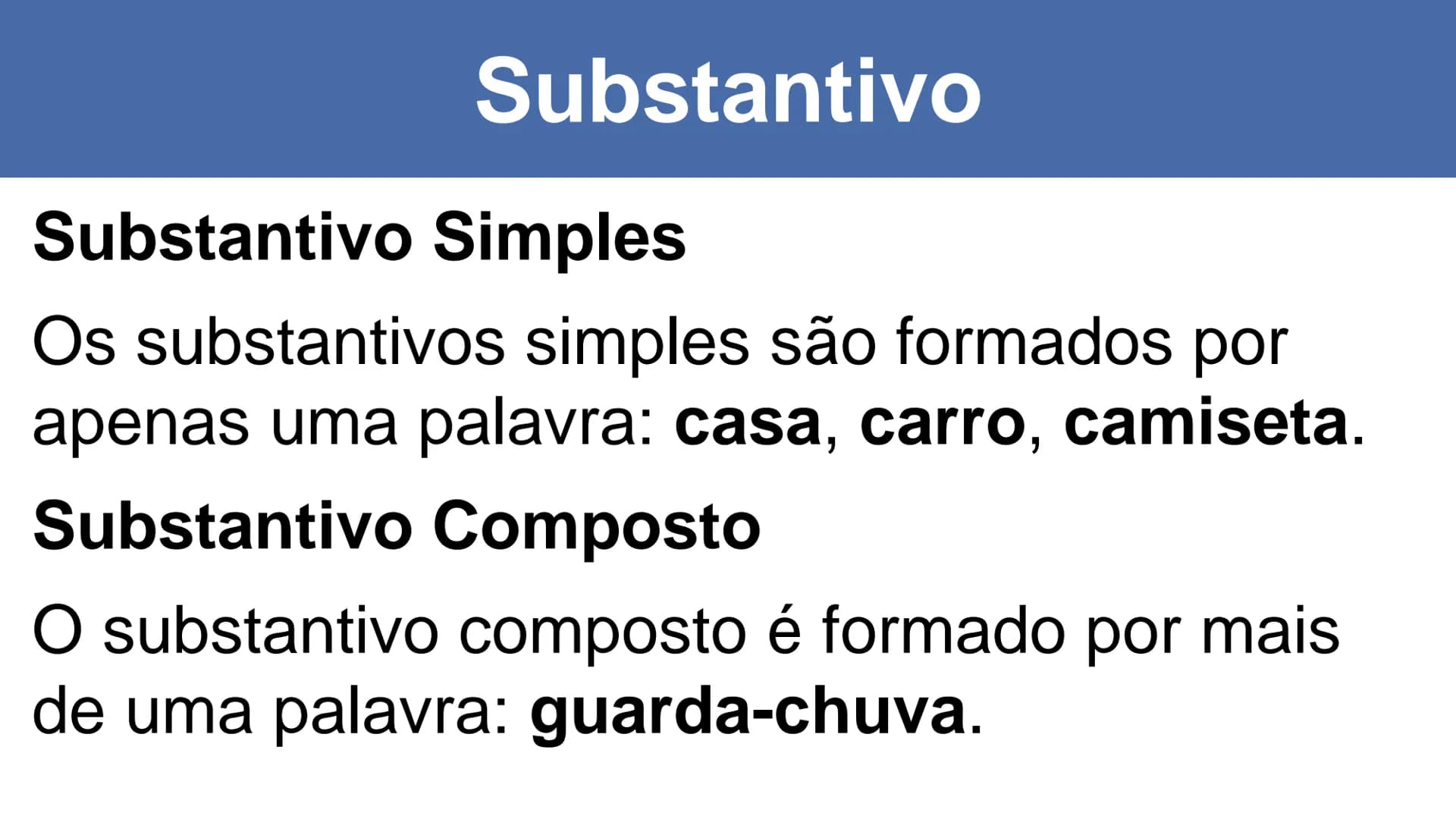 # Substantivo
Língua
|
Portuguesa
Concurseria # Substantivo
Os Substantivos são classes de palavras
que nomeiam os seres, objetos,
fenôme