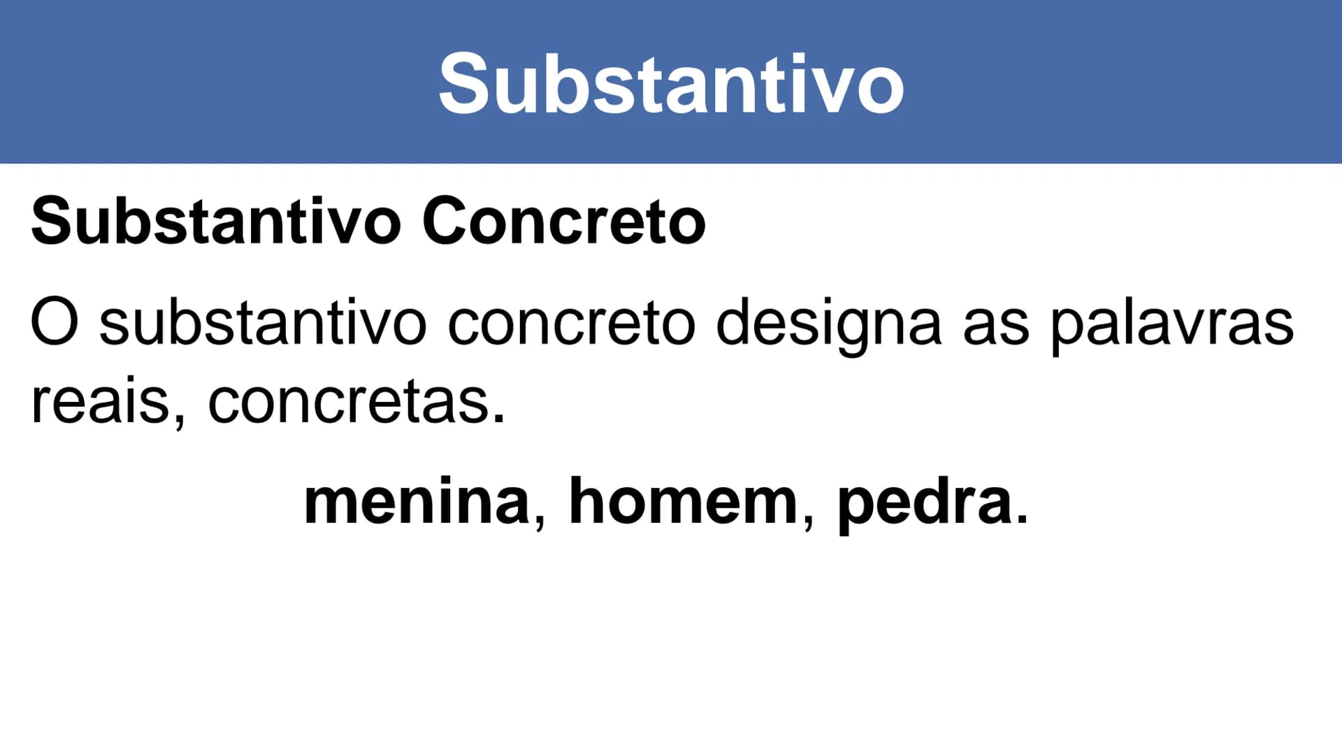 # Substantivo
Língua
|
Portuguesa
Concurseria # Substantivo
Os Substantivos são classes de palavras
que nomeiam os seres, objetos,
fenôme