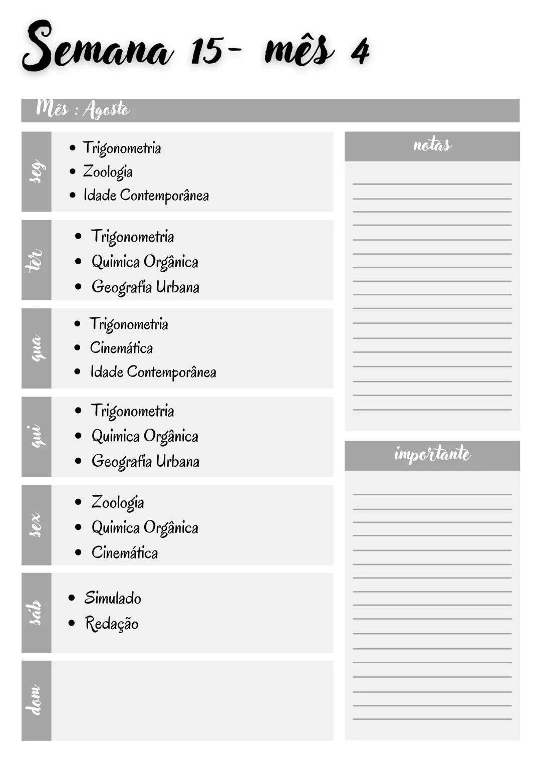 # Cronograma enem
INTENSIVO 2024 Olá gente, tudo bem?
Me chamo Ana Caroline, tenho 18 anos e sou
estudante de medicina ! Criei esse cronog