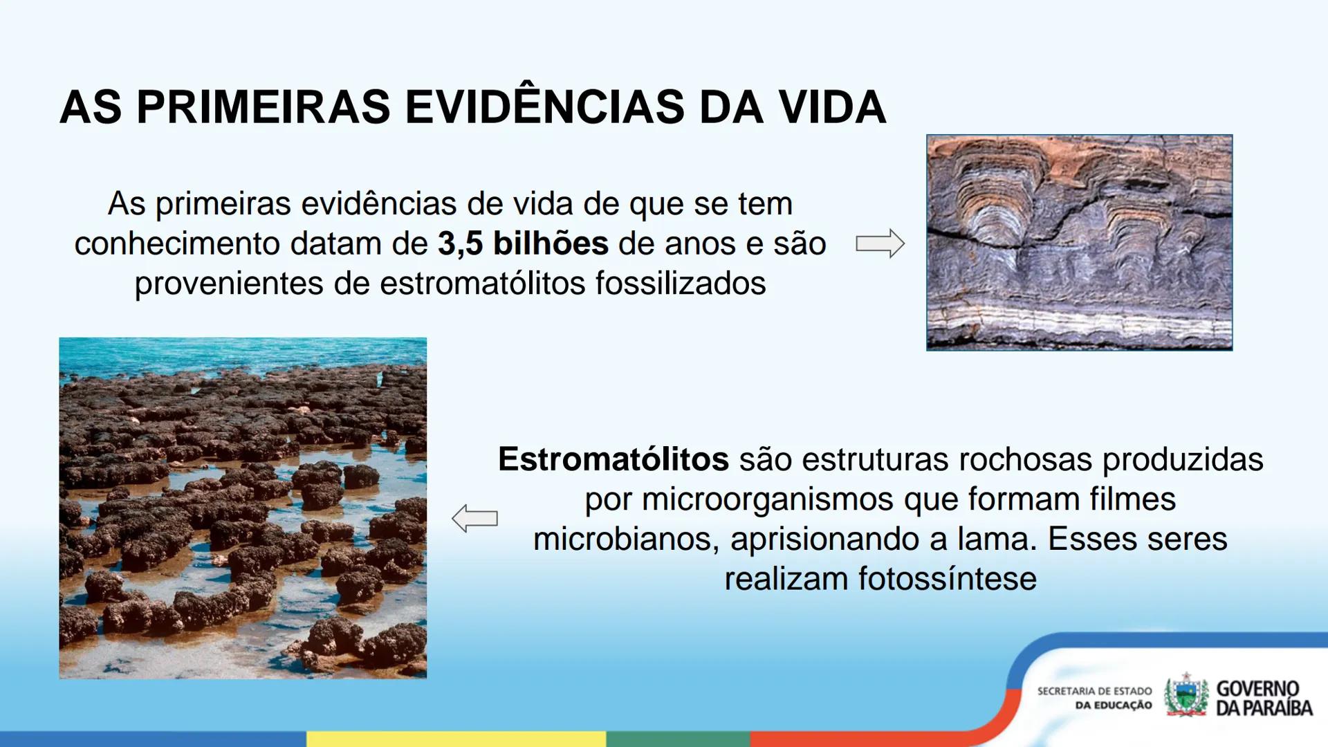 A TERRA PRIMITIVA E A
ORIGEM DA VIDA
1ª Série
Cidadá
ESCOLA Escola
CIDADA Integral
SECRETARIA DE ESTADO
DA EDUCAÇÃO
GOVERNO
DA PARAÍBA OBJET