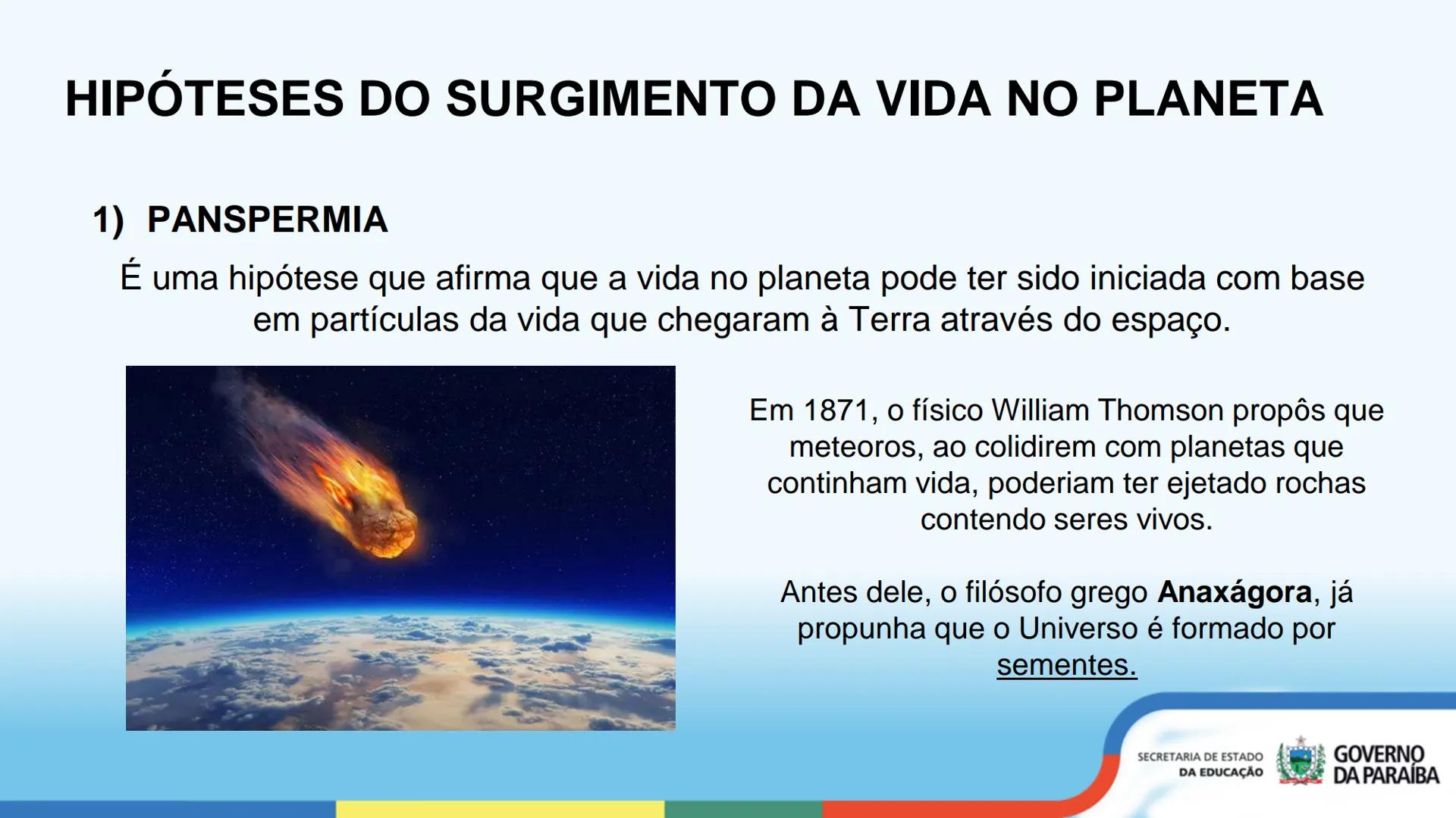 A TERRA PRIMITIVA E A
ORIGEM DA VIDA
1ª Série
Cidadá
ESCOLA Escola
CIDADA Integral
SECRETARIA DE ESTADO
DA EDUCAÇÃO
GOVERNO
DA PARAÍBA OBJET
