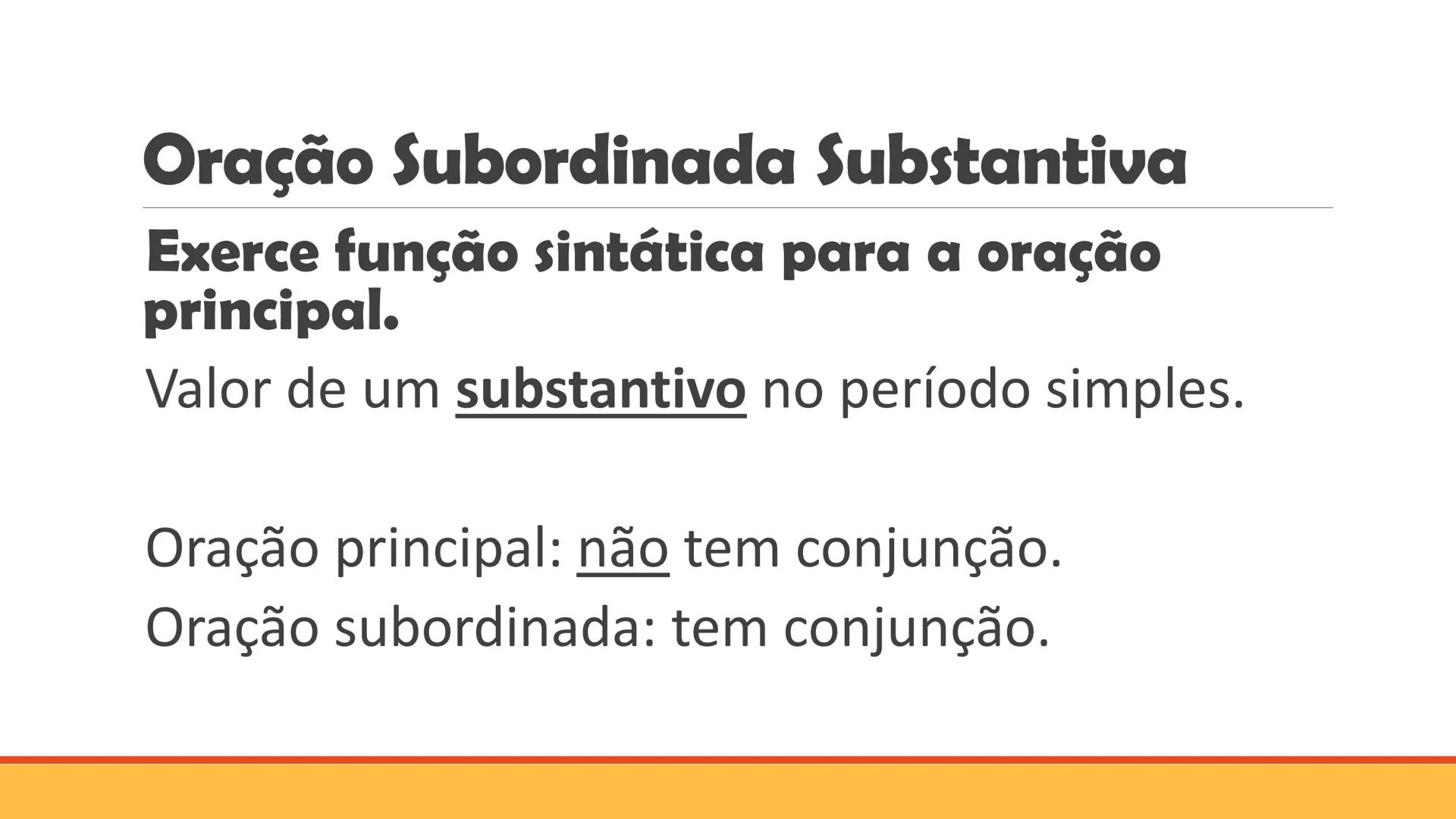 # Oração Subordinada
Substantiva
PROFESSOR WEMERSON OLIVEIRA Relembrando...
# Período Composto por Coordenação
Estudei, fiz a prova e tire