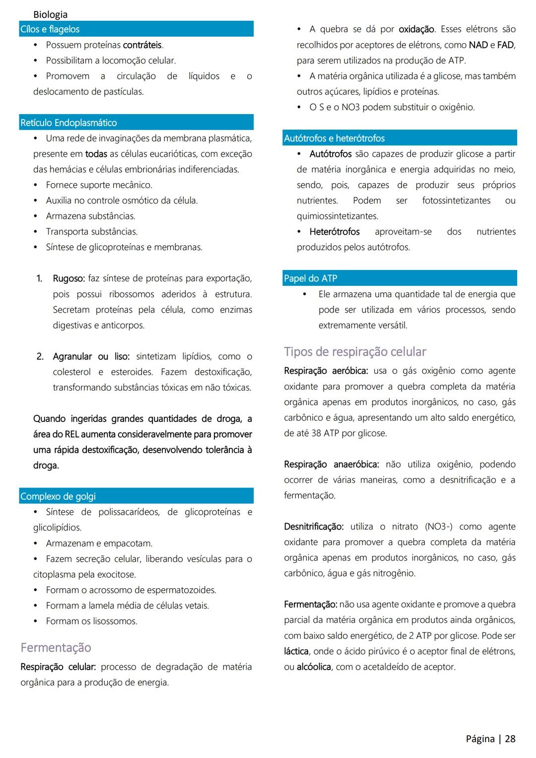 Biologia
Ácidos nucleicos
20
Sumário
RNA..
21
Introdução à biologia.
5
Ribossomos
22
Composição química.
.5
Engenharia genética.
22
Organiza