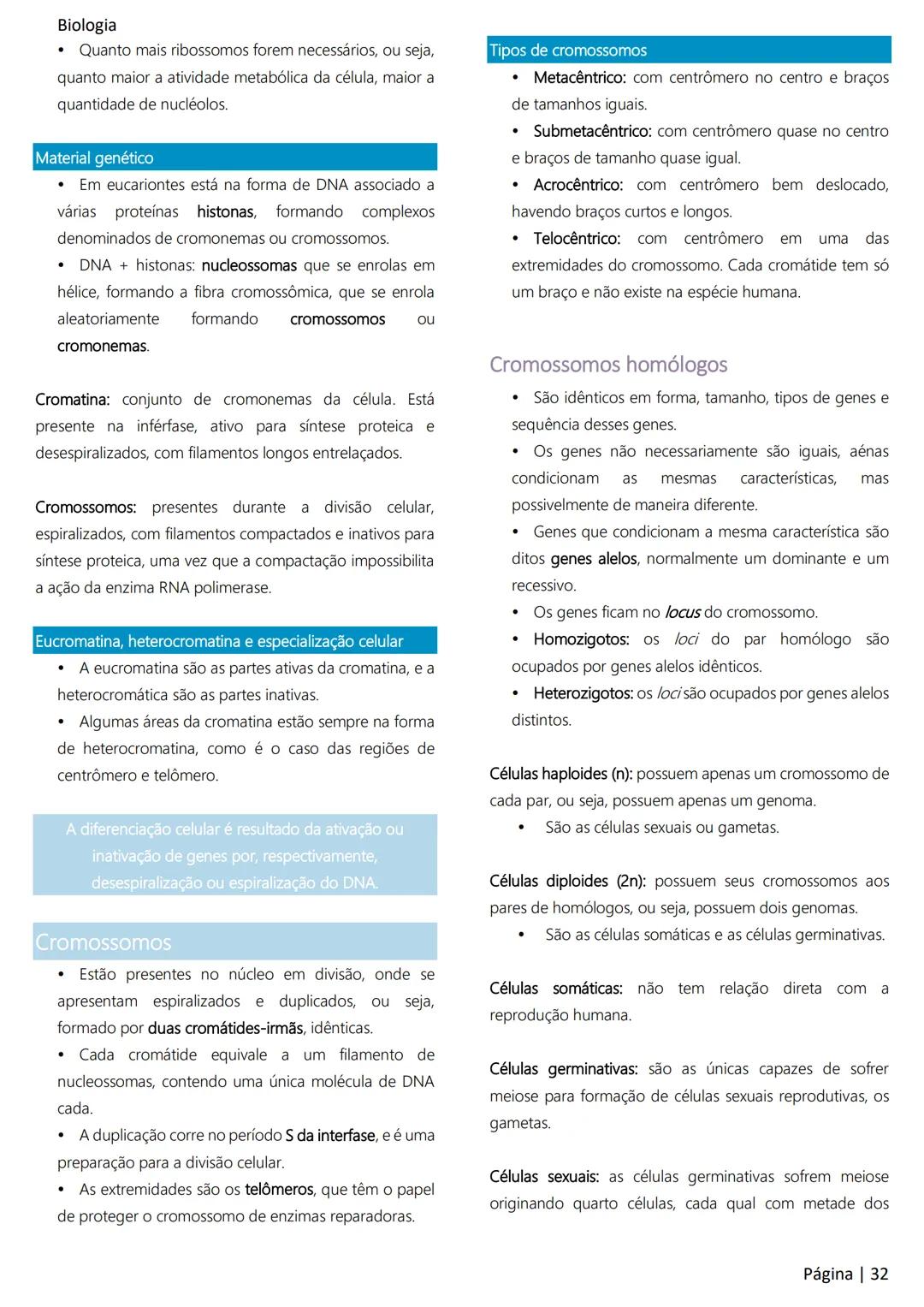 Biologia
Ácidos nucleicos
20
Sumário
RNA..
21
Introdução à biologia.
5
Ribossomos
22
Composição química.
.5
Engenharia genética.
22
Organiza