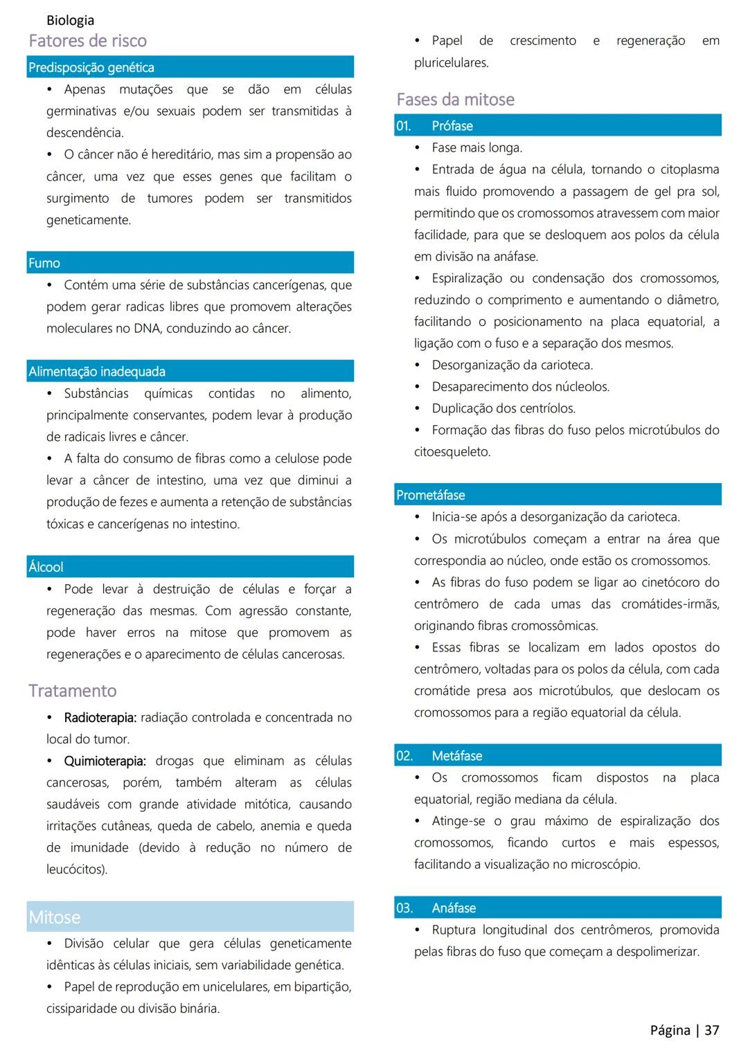 Biologia
Ácidos nucleicos
20
Sumário
RNA..
21
Introdução à biologia.
5
Ribossomos
22
Composição química.
.5
Engenharia genética.
22
Organiza