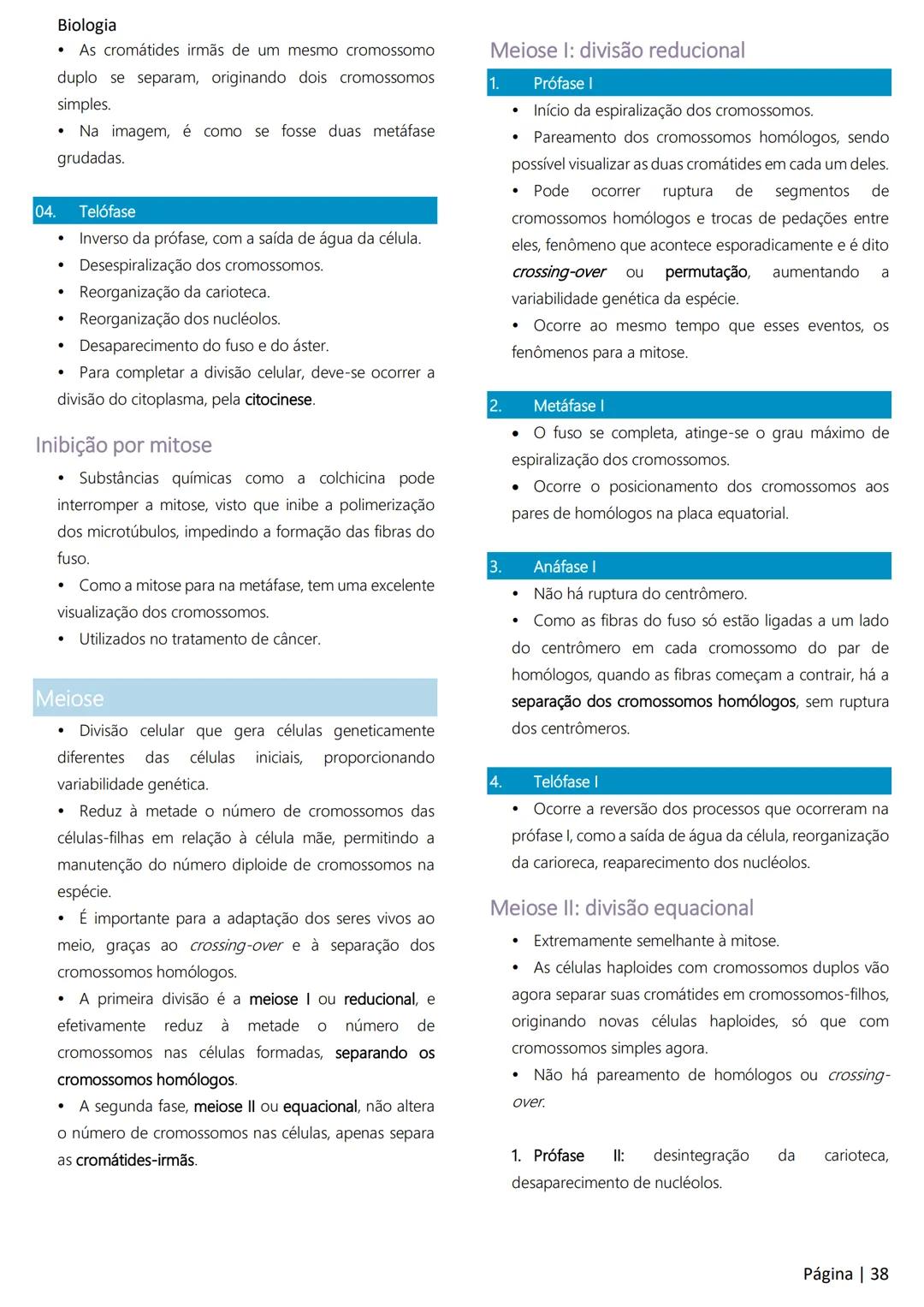 Biologia
Ácidos nucleicos
20
Sumário
RNA..
21
Introdução à biologia.
5
Ribossomos
22
Composição química.
.5
Engenharia genética.
22
Organiza