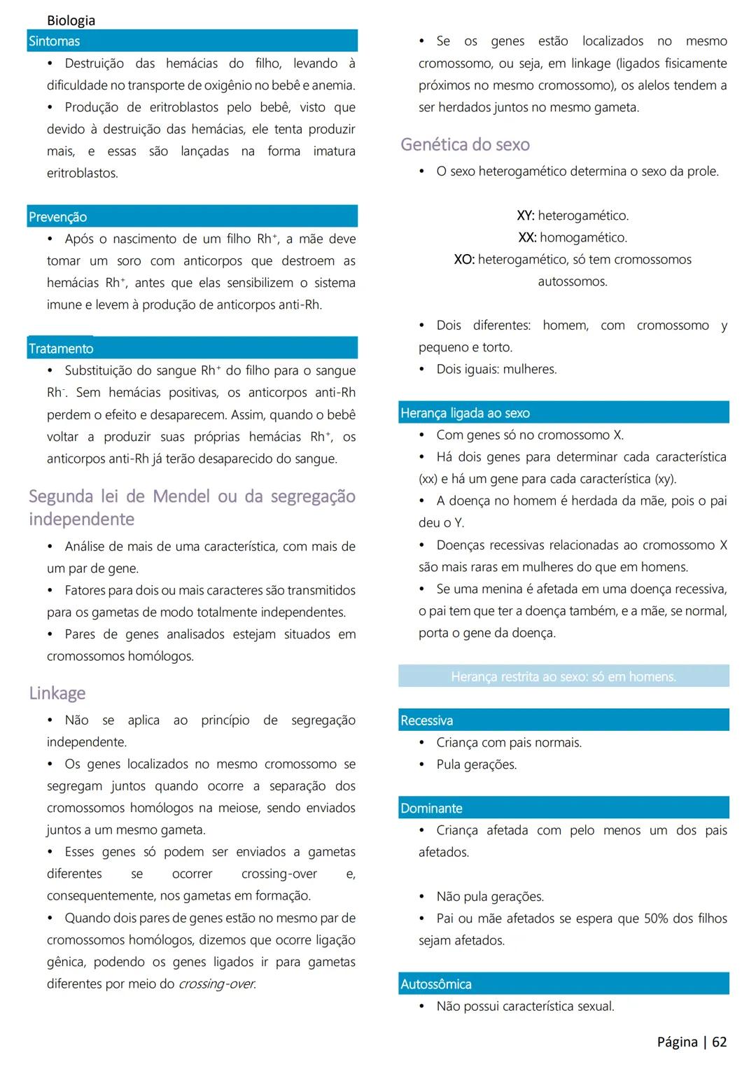 Biologia
Ácidos nucleicos
20
Sumário
RNA..
21
Introdução à biologia.
5
Ribossomos
22
Composição química.
.5
Engenharia genética.
22
Organiza