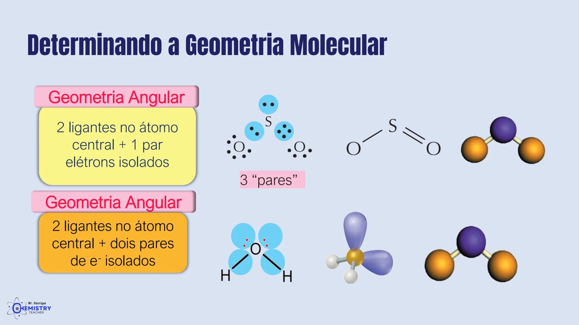 # Química/ 9º ano
# GEOMETRIA MOLECULAR E
# POLARIDADE
# Profº Henrique
Mr. Henrique
CHEMISTRY
TEACHER # O que é Geometria molecular?
De