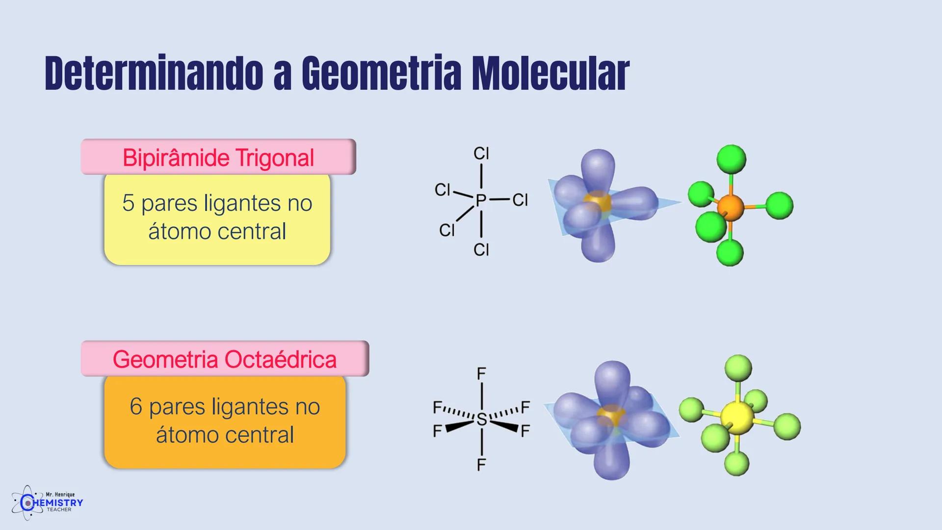 # Química/ 9º ano
# GEOMETRIA MOLECULAR E
# POLARIDADE
# Profº Henrique
Mr. Henrique
CHEMISTRY
TEACHER # O que é Geometria molecular?
De