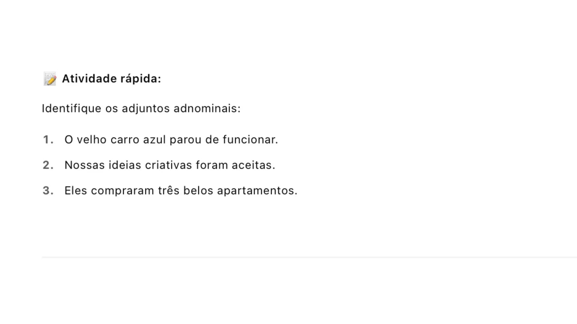 # Adjunto Adnominal – Explicação Simples e Clara
O que é Adjunto Adnominal?
Adjunto adnominal é o termo que acompanha um substantivo para