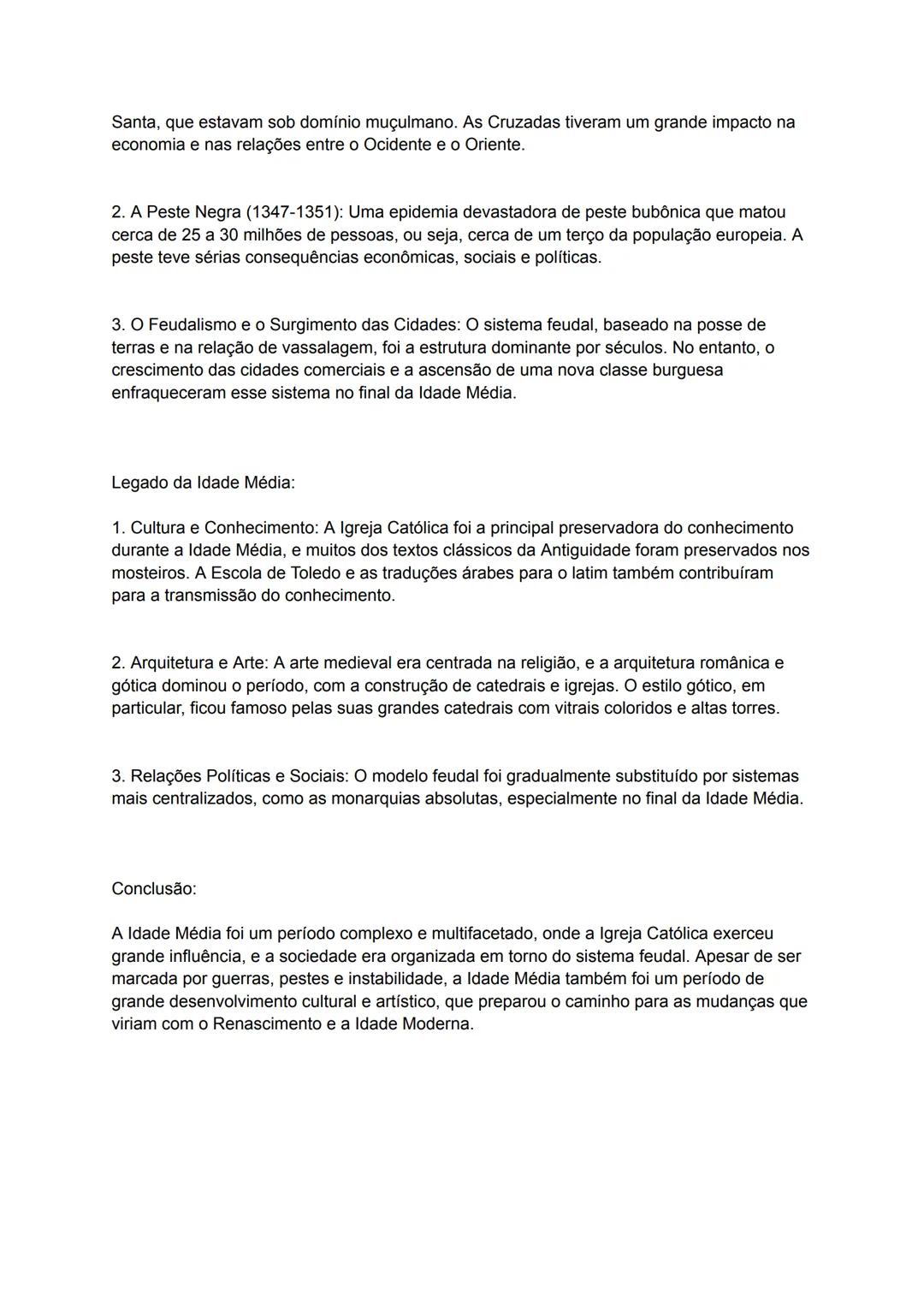 # A Idade Média (História)
Resumo: A Idade Média foi um período histórico que se estendeu de aproximadamente o
século V até o século XV, ma
