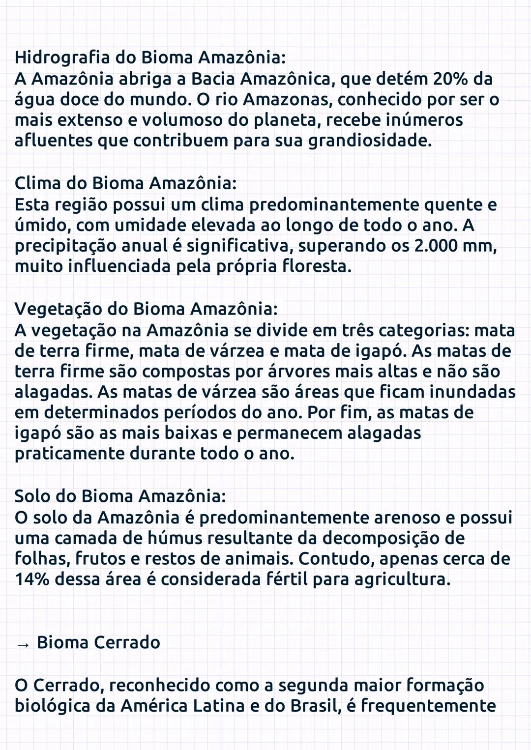 18/04/2025 17:09
Biomas Brasileiros
Os biomas brasileiros são agrupamentos de ecossistemas
que apresentam características distintas, influen