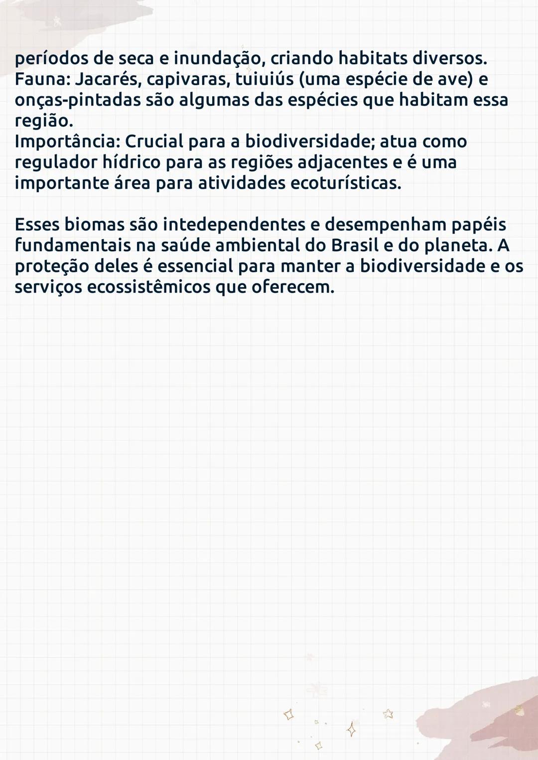 18/04/2025 17:20
Biomas Brasileiros Resumo
1. Amazônia
O que é: A Amazônia é a maior floresta tropical do mundo,
cobrindo cerca de 5 milhões