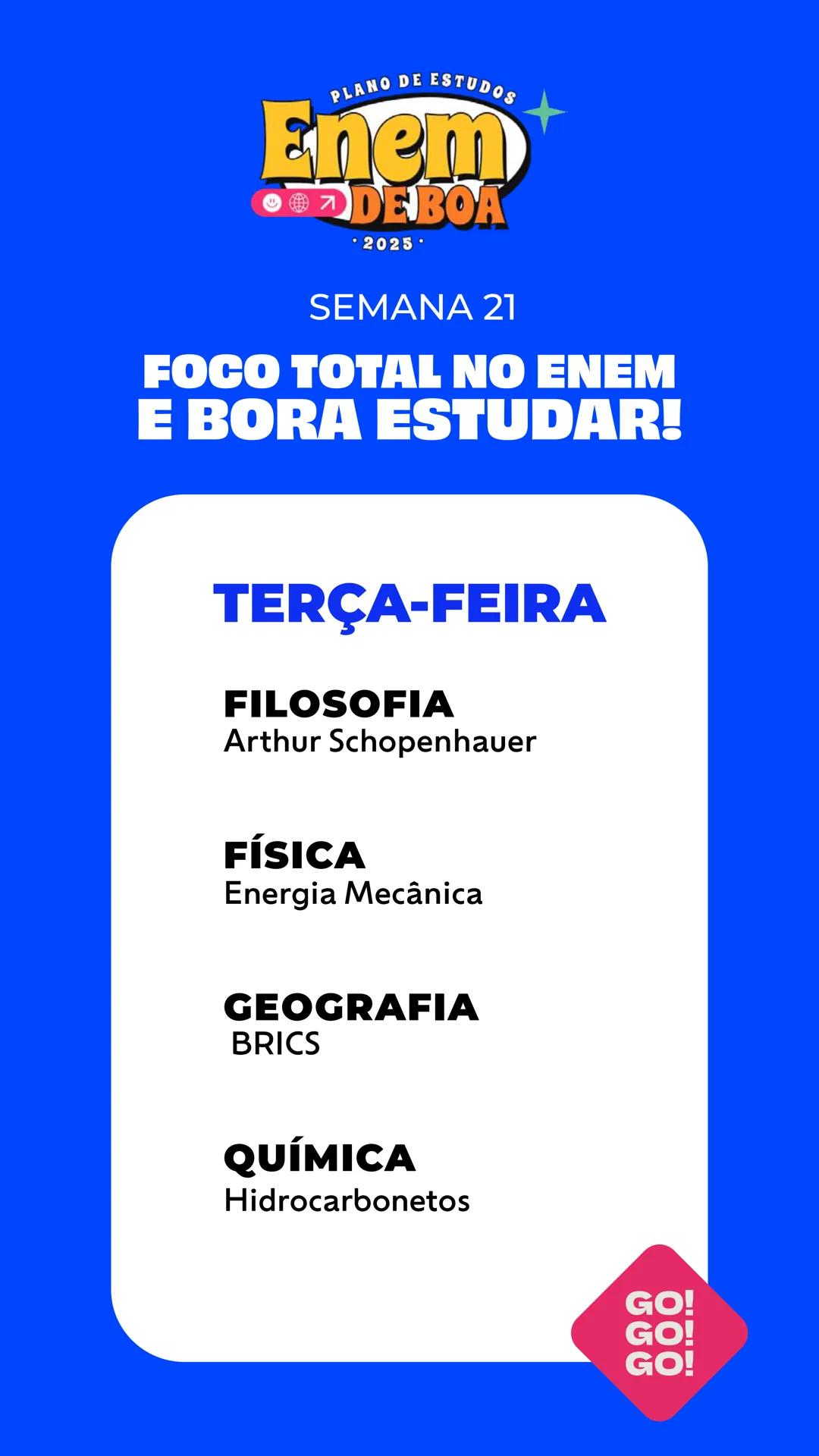 # PLANO DE ESTUDOS
# Enem
😊🌍↗️ **DE BOA**
• 2025 •
# QueroBolsa QUEM
SOMOS?
Quero Bolsa
Conectamos quem quer
aprender a quem é especia