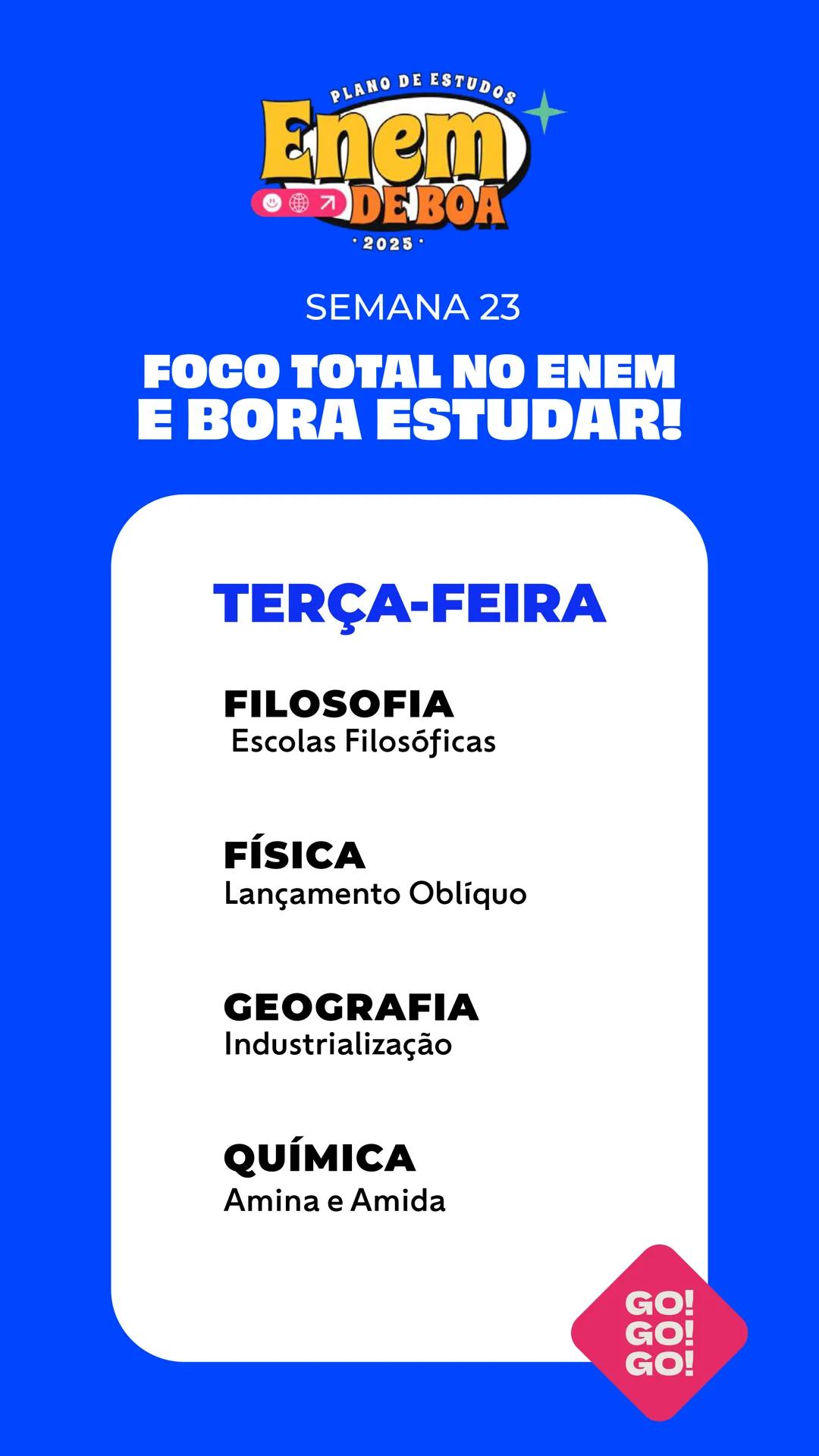 # PLANO DE ESTUDOS
# Enem
😊🌍↗️ **DE BOA**
• 2025 •
# QueroBolsa QUEM
SOMOS?
Quero Bolsa
Conectamos quem quer
aprender a quem é especia