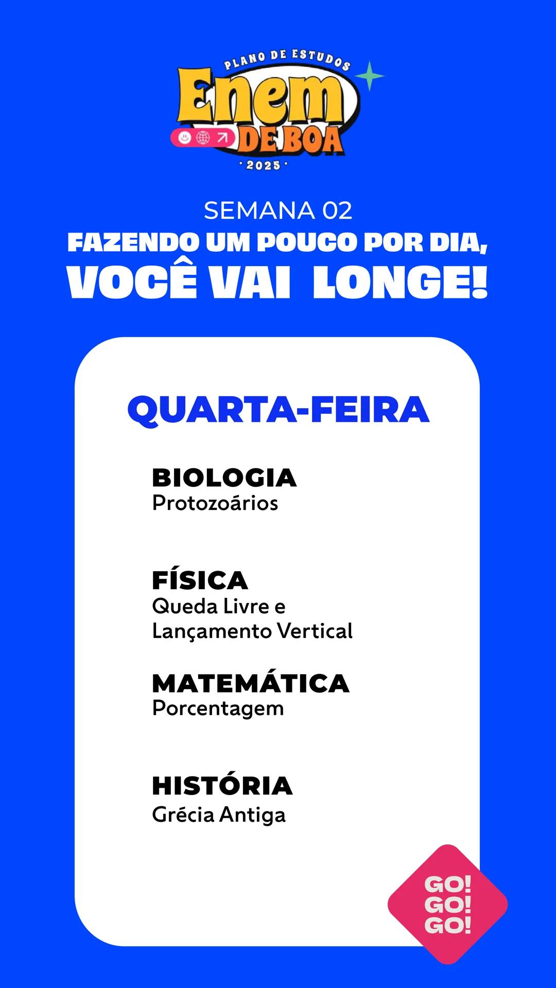 # PLANO DE ESTUDOS
# Enem
😊🌍↗️ **DE BOA**
• 2025 •
# QueroBolsa QUEM
SOMOS?
Quero Bolsa
Conectamos quem quer
aprender a quem é especia