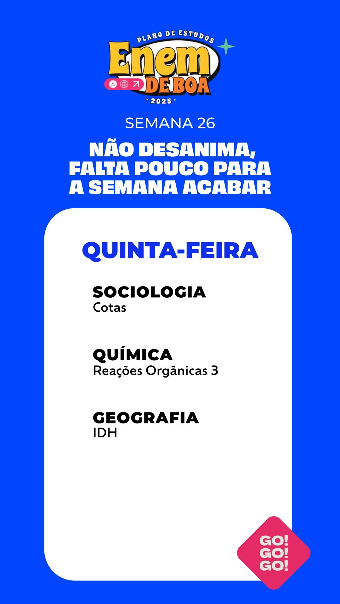 # PLANO DE ESTUDOS
# Enem
😊🌍↗️ **DE BOA**
• 2025 •
# QueroBolsa QUEM
SOMOS?
Quero Bolsa
Conectamos quem quer
aprender a quem é especia