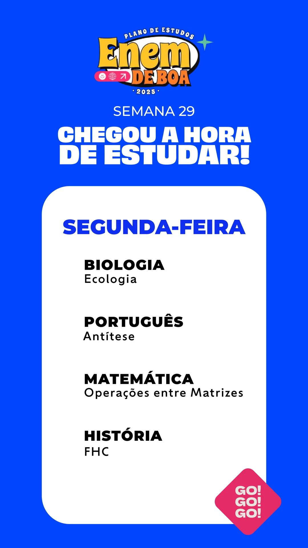 # PLANO DE ESTUDOS
# Enem
😊🌍↗️ **DE BOA**
• 2025 •
# QueroBolsa QUEM
SOMOS?
Quero Bolsa
Conectamos quem quer
aprender a quem é especia