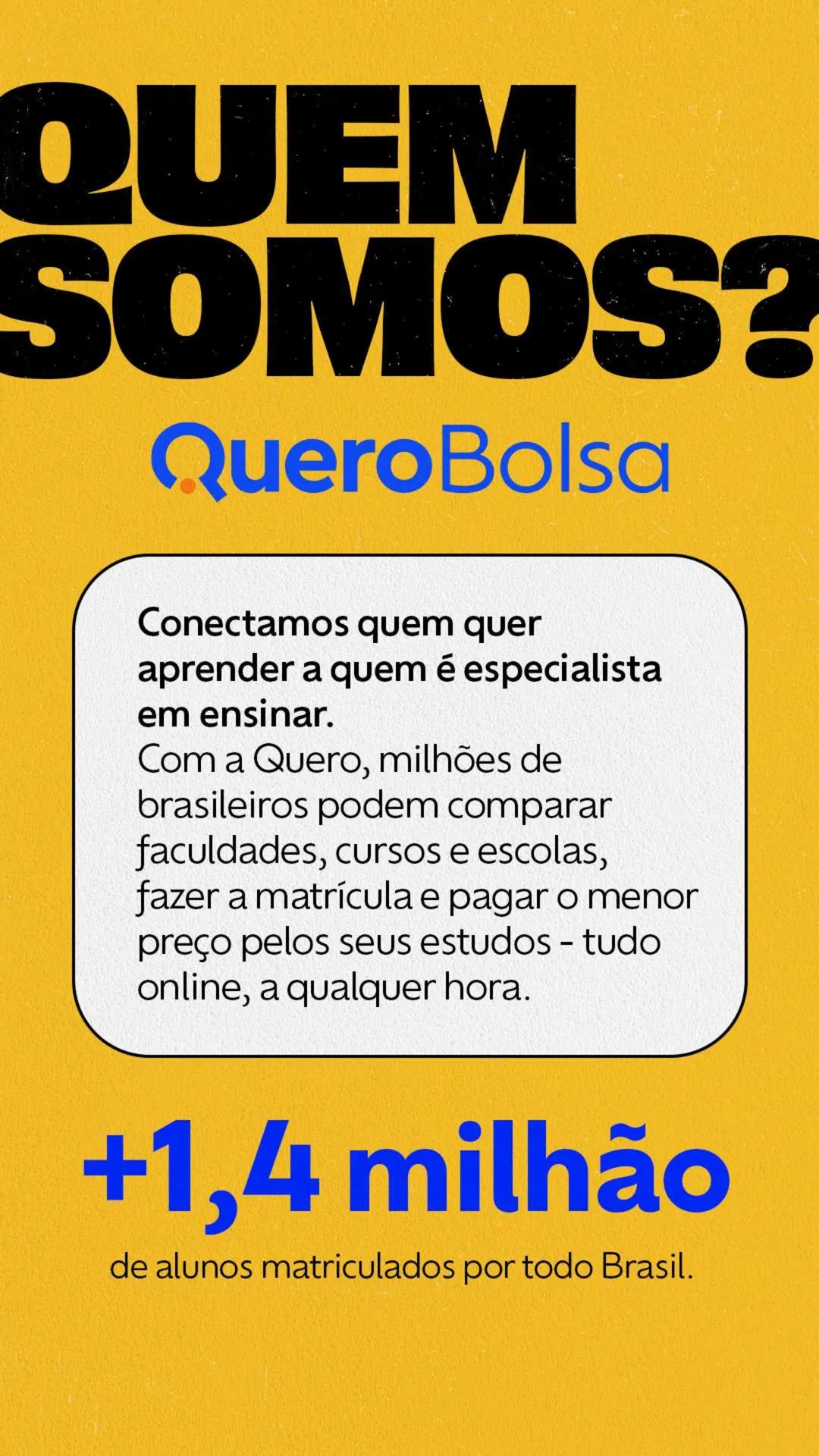 # PLANO DE ESTUDOS
# Enem
😊🌍↗️ **DE BOA**
• 2025 •
# QueroBolsa QUEM
SOMOS?
Quero Bolsa
Conectamos quem quer
aprender a quem é especia
