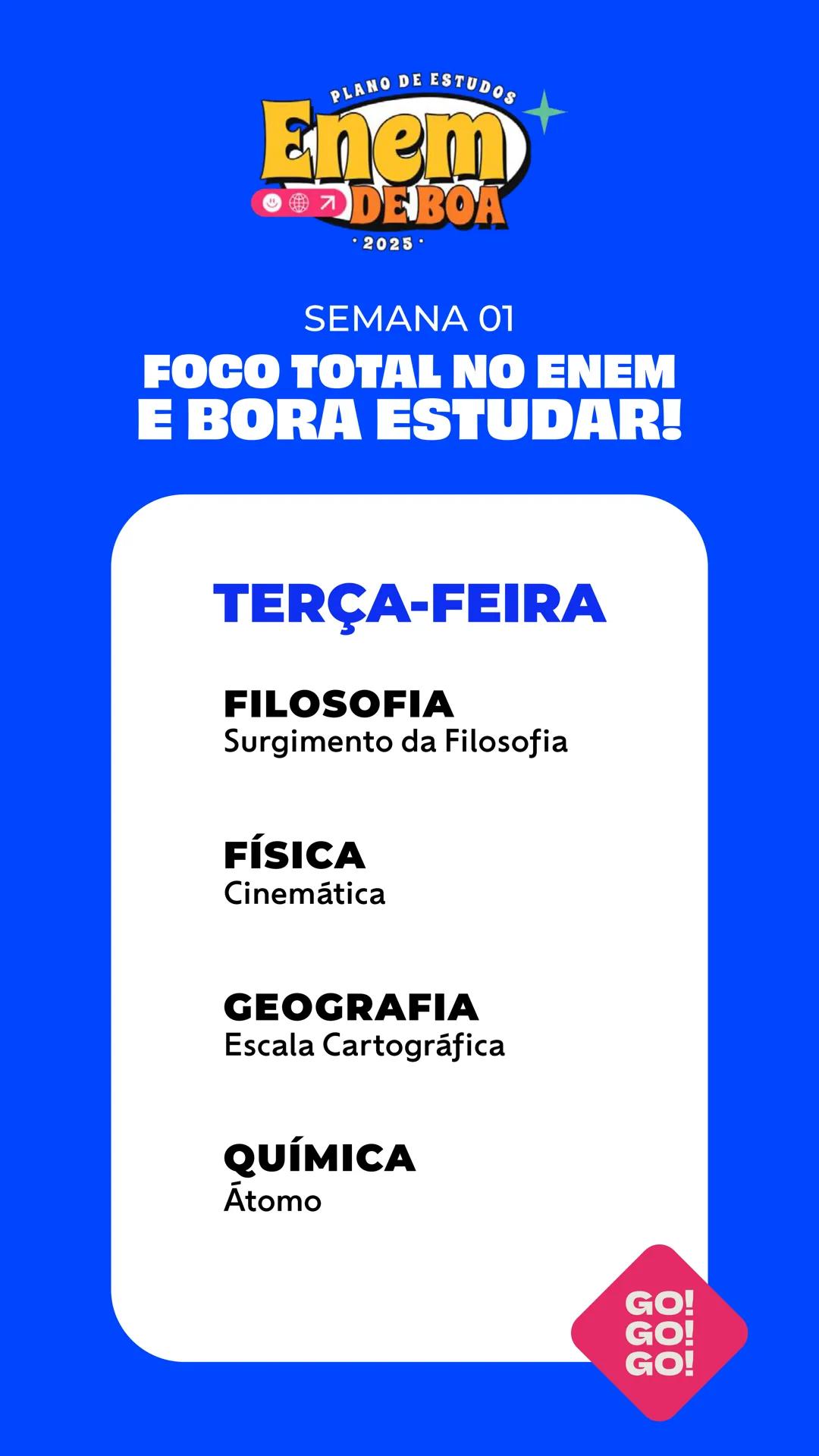 # PLANO DE ESTUDOS
# Enem
😊🌍↗️ **DE BOA**
• 2025 •
# QueroBolsa QUEM
SOMOS?
Quero Bolsa
Conectamos quem quer
aprender a quem é especia