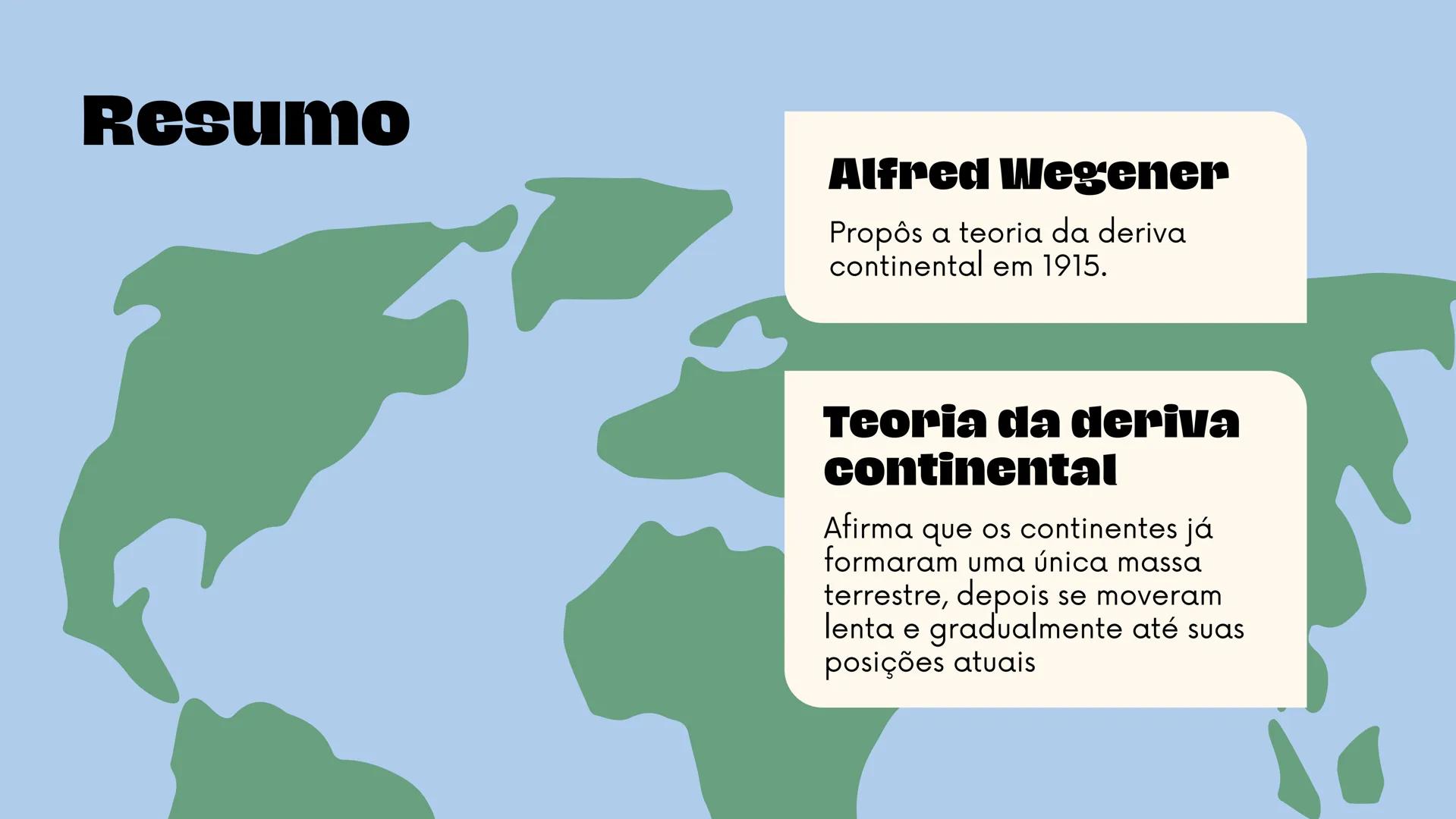 deriva
continental # Alfred Wegener e
a Teoria da Deriva
Continental
Uma introdução Os primeiros cientistas acreditavam que a Terra se co