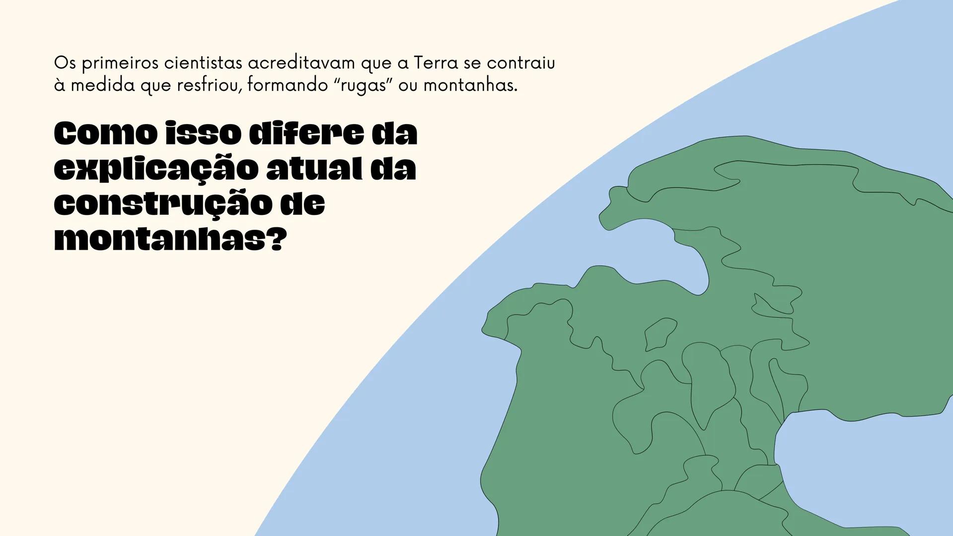 deriva
continental # Alfred Wegener e
a Teoria da Deriva
Continental
Uma introdução Os primeiros cientistas acreditavam que a Terra se co