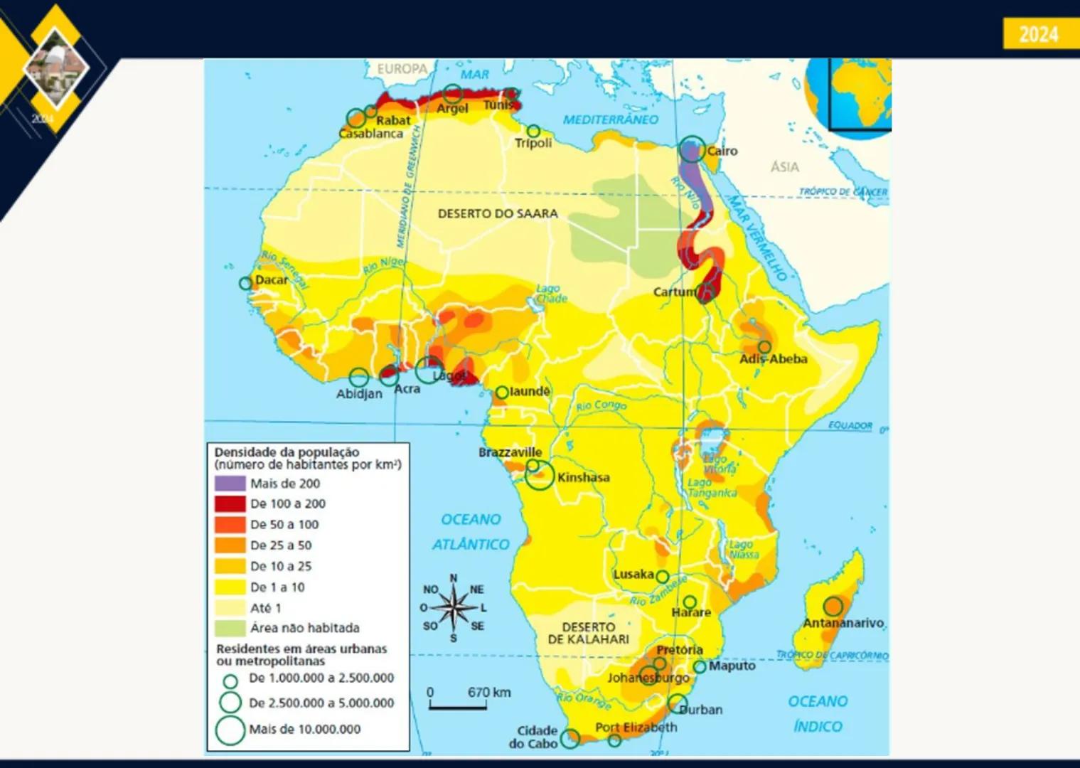 - 2024
ÁFRICA:
ASPECTOS FÍSICOS
E HUMANOS
PROF. GEORGE OLIVEIRA
GEOGRAFIA 200
IBGE
# O CONTINENTE AFRICANO
ОСГАНО
PACIFICO
OCEANG
GL