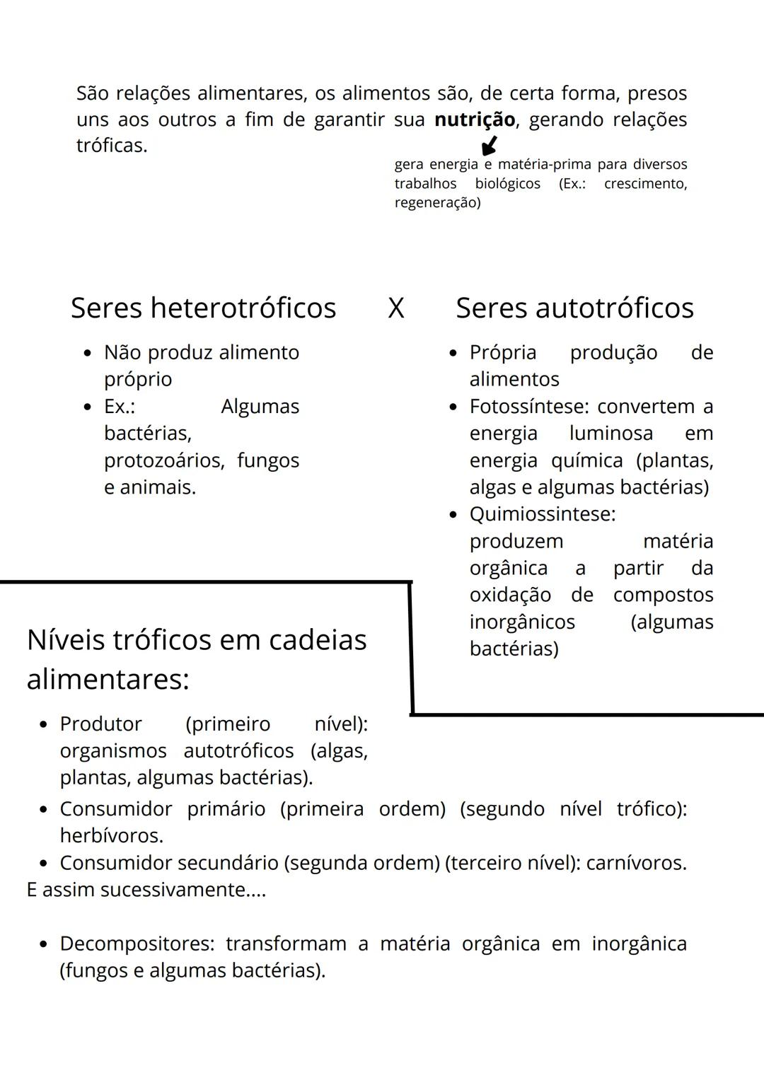 Cadeias, pirâmides e
teias alimentares São relações alimentares, os alimentos são, de certa forma, presos
uns aos outros a fim de garantir s