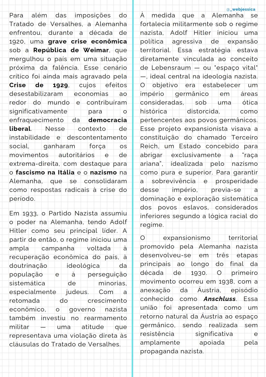 # Segunda Guerra Mundial
@_webjessica
1 - Resumo sobre a Segunda
Guerra Mundial
A Segunda Guerra Mundial, ocorrida
entre os anos de 1939